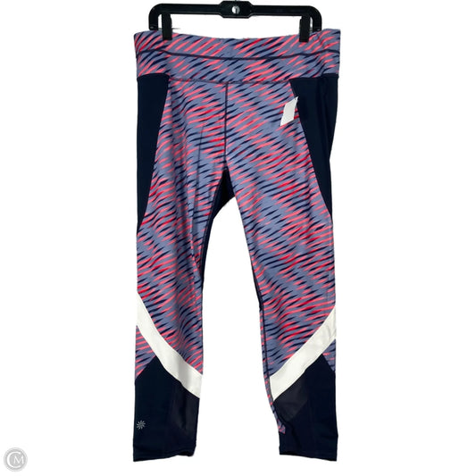 Athletic Leggings By Athleta In Blue & Pink, Size: Xl