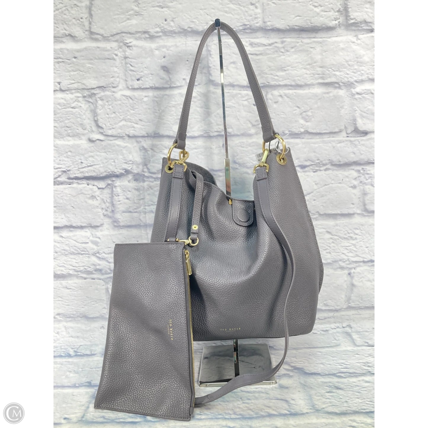 Handbag Leather By Ted Baker, Size: Medium