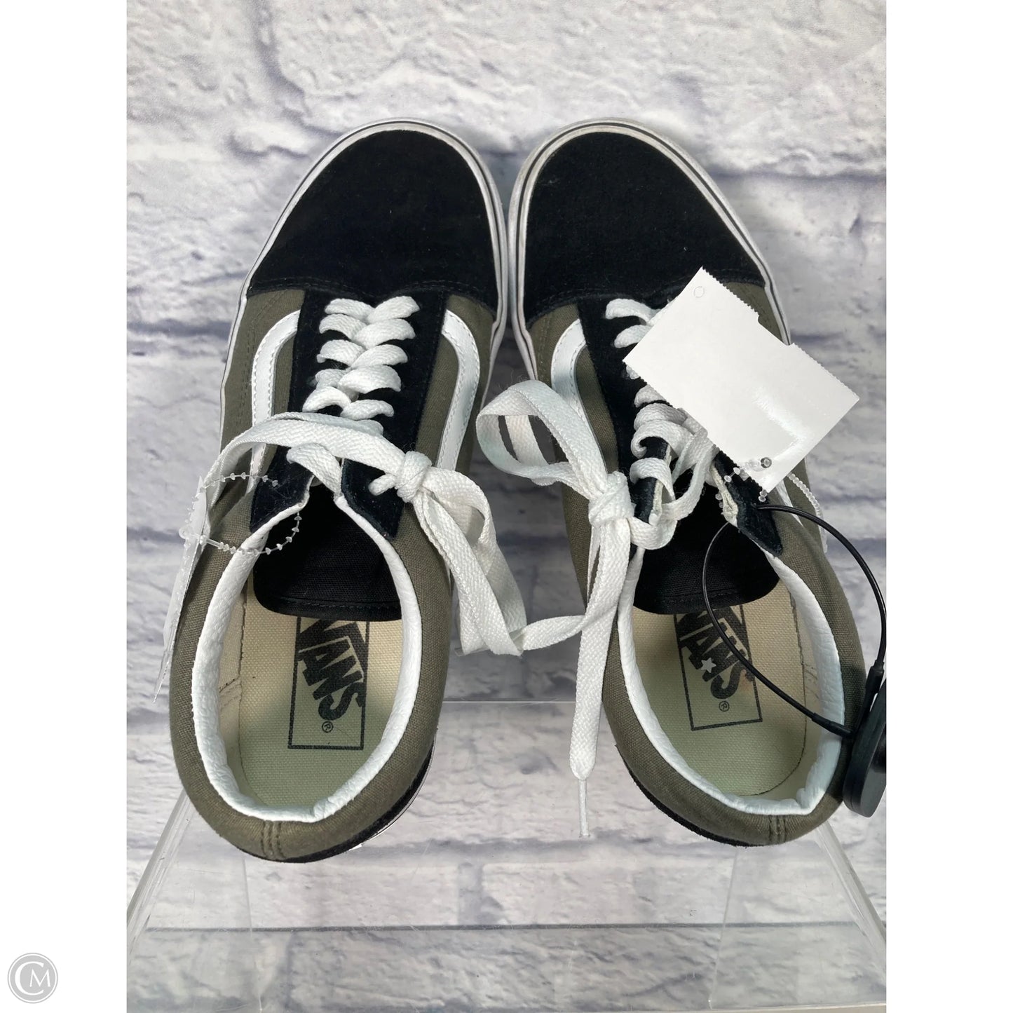 Shoes Sneakers Platform By Vans In Black & Green, Size: 9