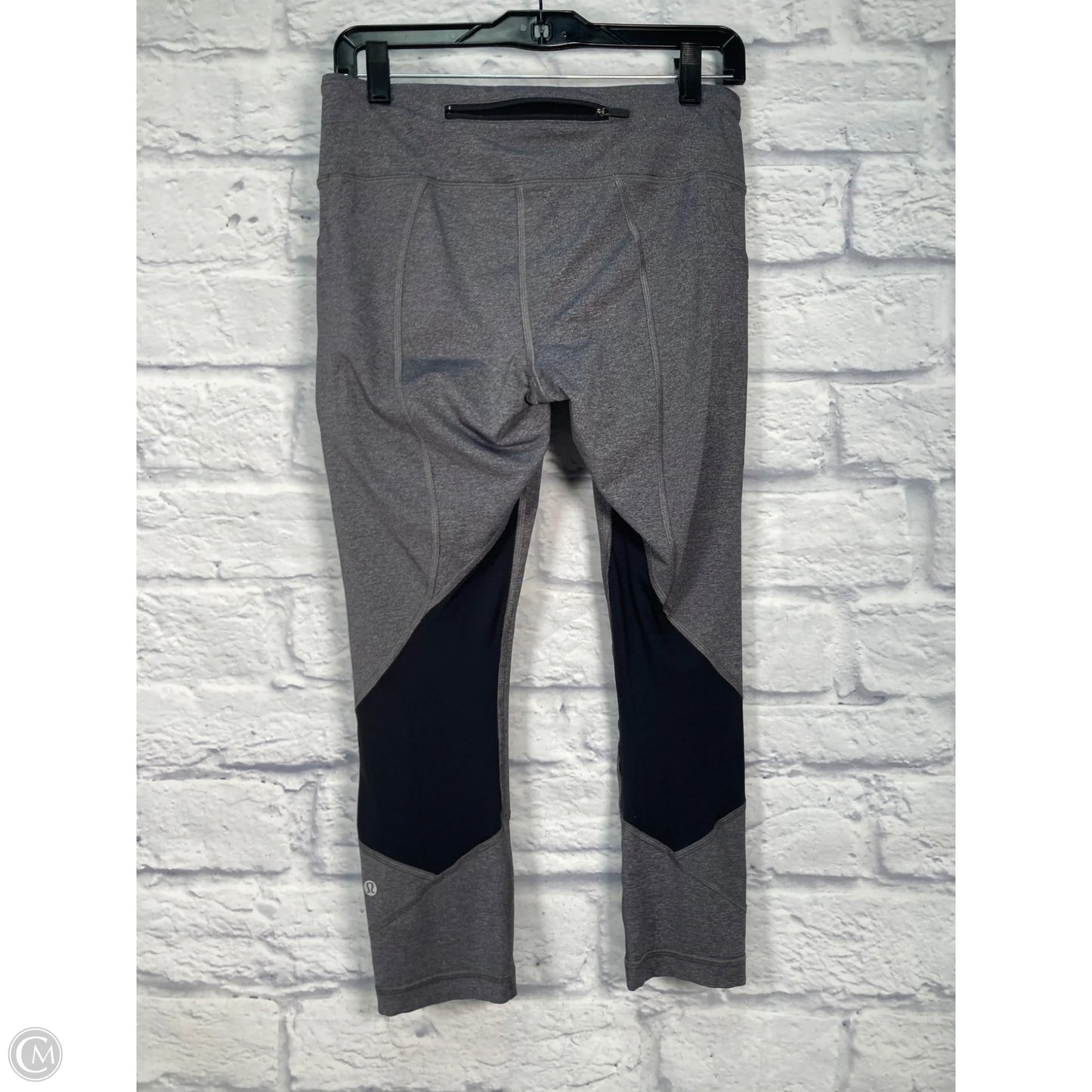 Athletic Leggings By Lululemon In Black & Grey, Size: S