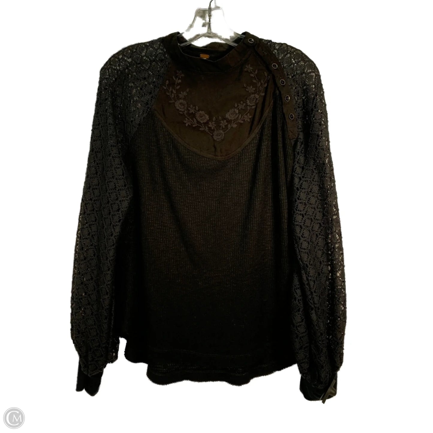 Top Long Sleeve By Free People In Black, Size: S