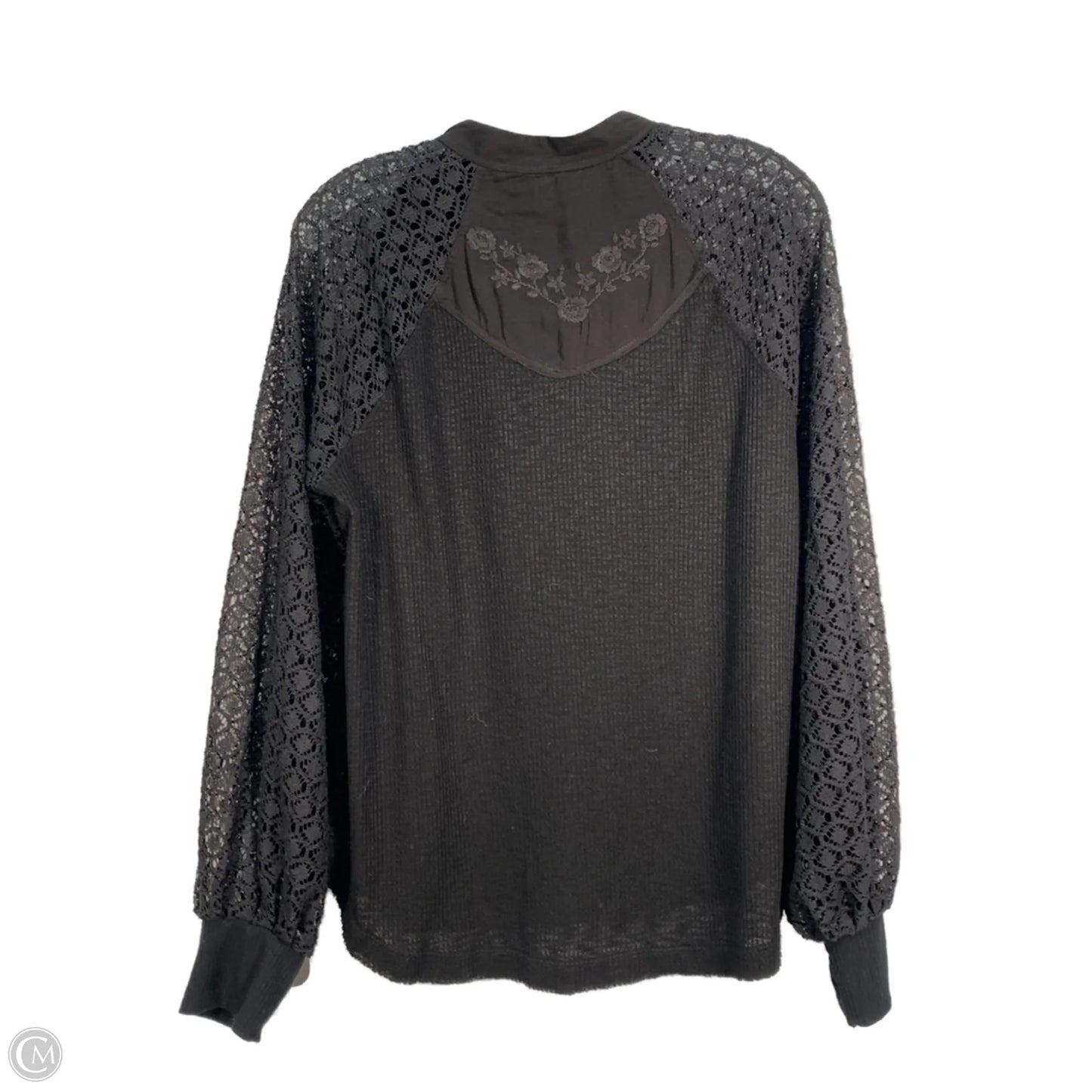 Top Long Sleeve By Free People In Black, Size: S