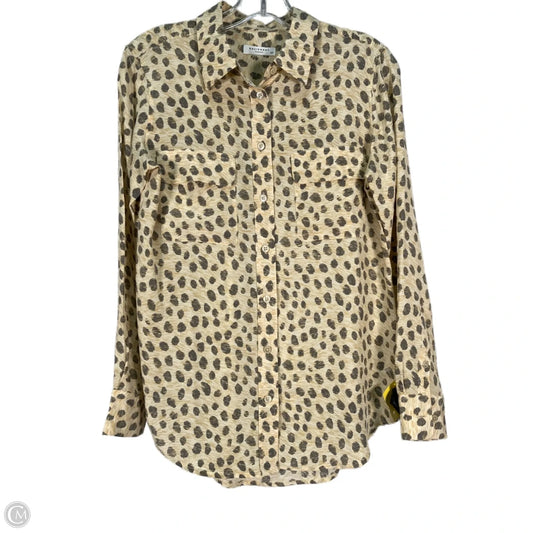 Blouse Long Sleeve By Equipment In Animal Print, Size: S