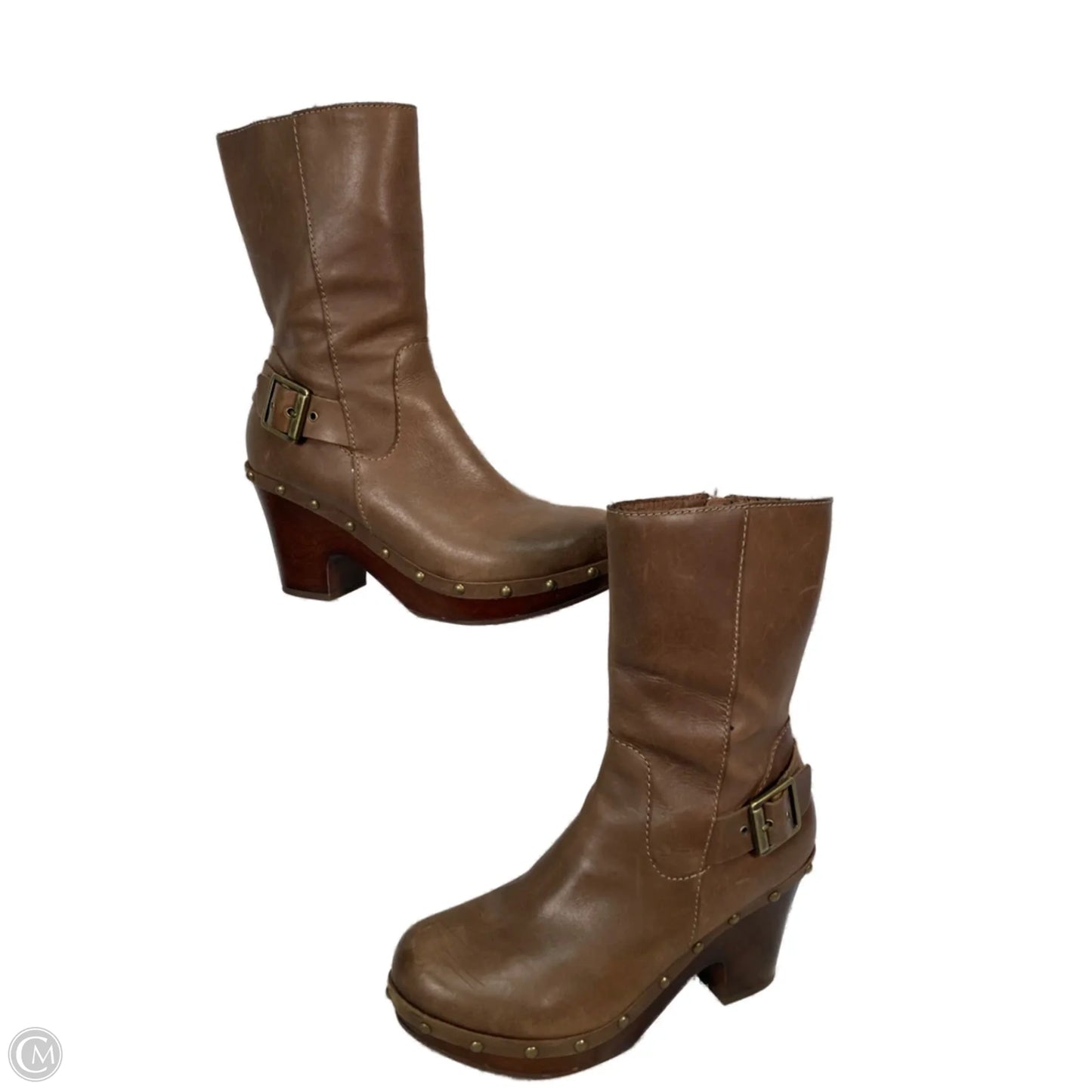 Boots Ankle Heels By Korks In Brown, Size: 7.5