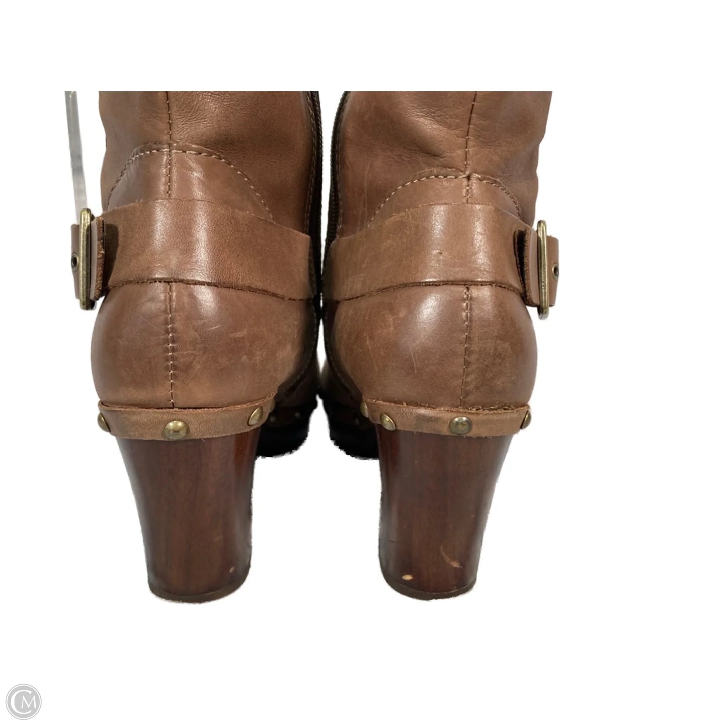 Boots Ankle Heels By Korks In Brown, Size: 7.5