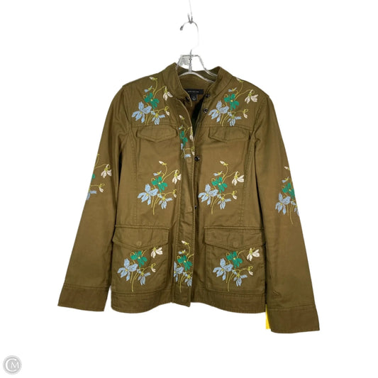 Jacket Shirt By Ann Taylor In Blue & Green, Size: M
