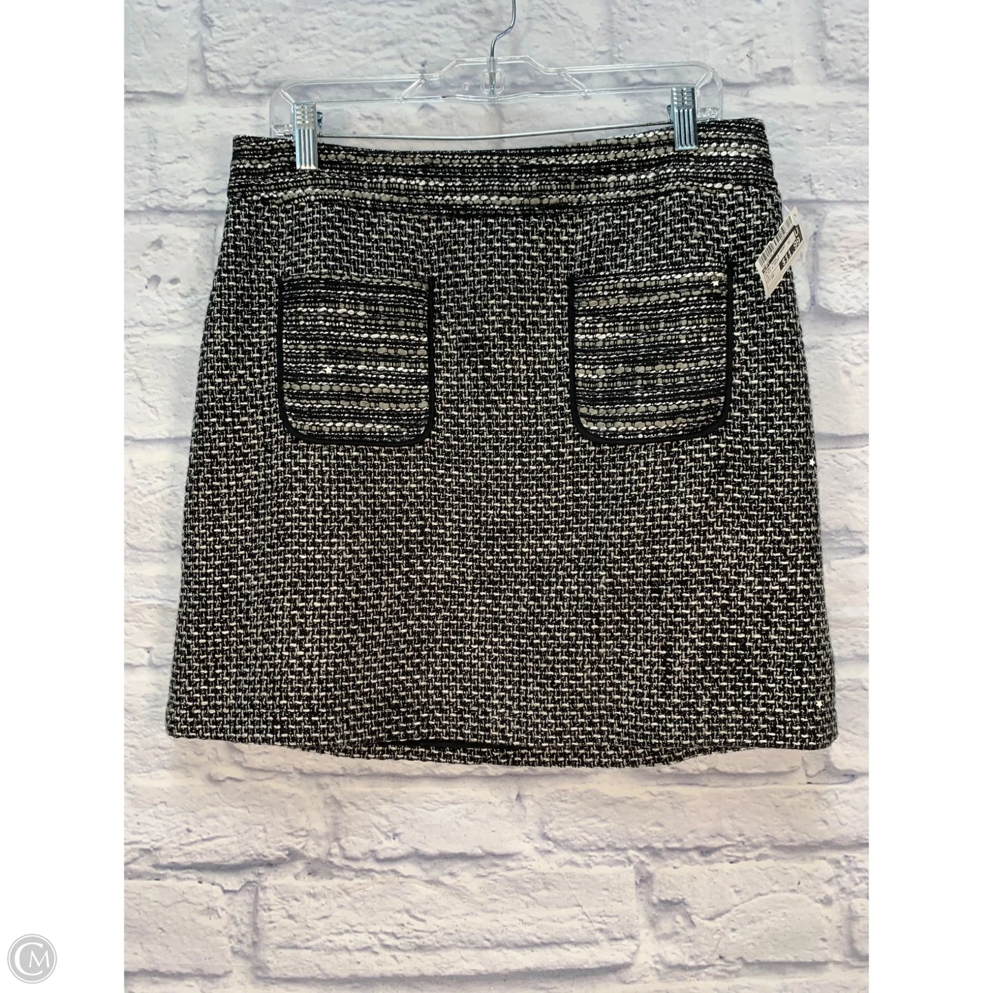 Skirt Mini & Short By Loft In Black & Cream, Size: 10