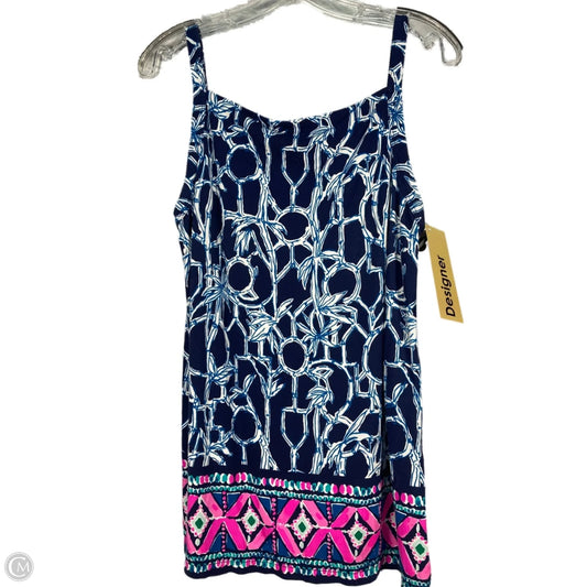 Top Sleeveless Designer By Lilly Pulitzer In Blue & White, Size: M