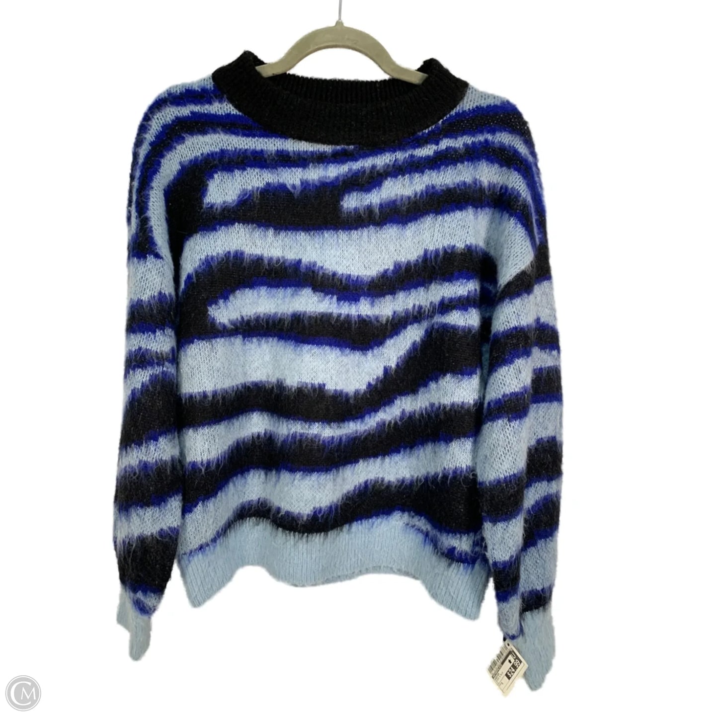 Sweater By Anthropologie In Black & Blue, Size: S