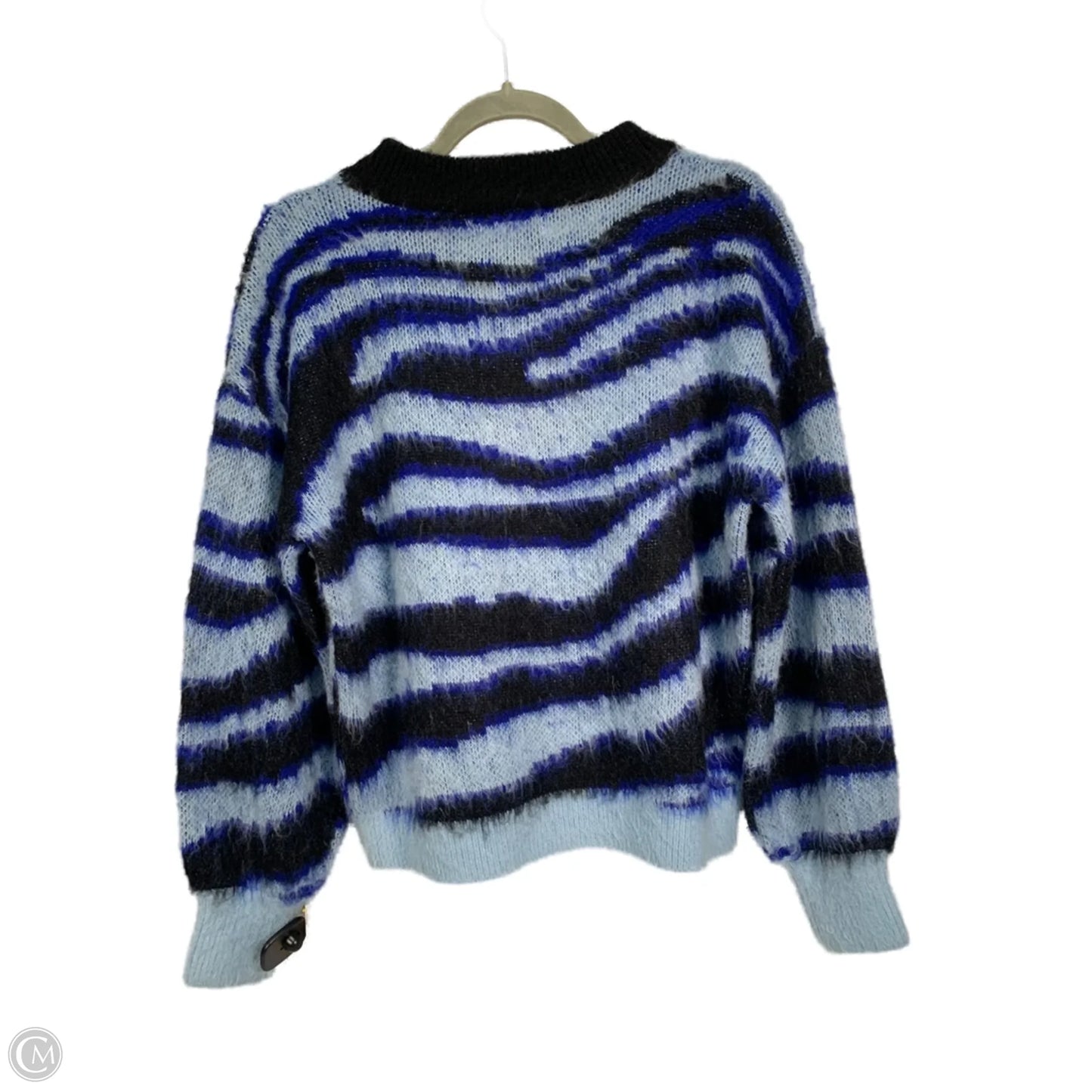 Sweater By Anthropologie In Black & Blue, Size: S