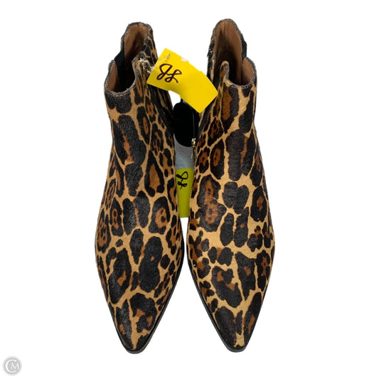 Boots Ankle Heels By Antonio Melani In Animal Print, Size: 8.5