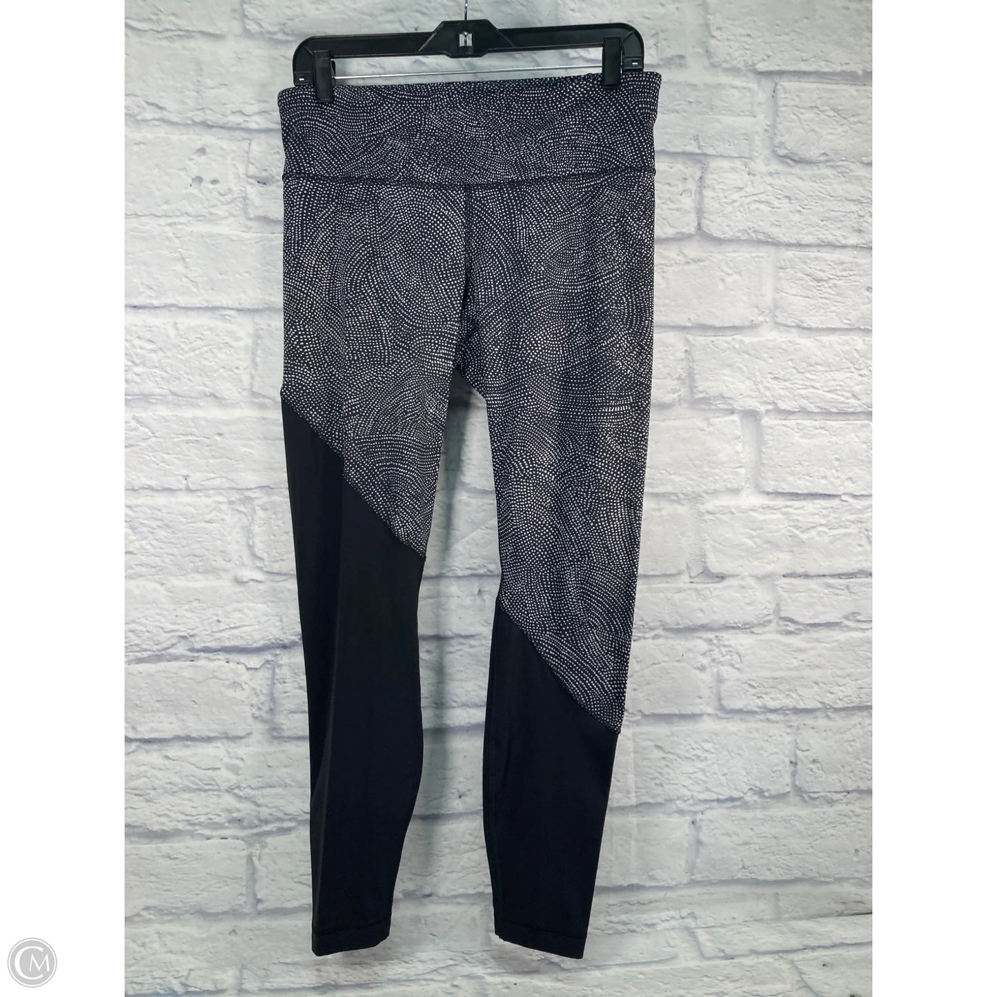 Athletic Leggings By Lululemon In Black & White, Size: M