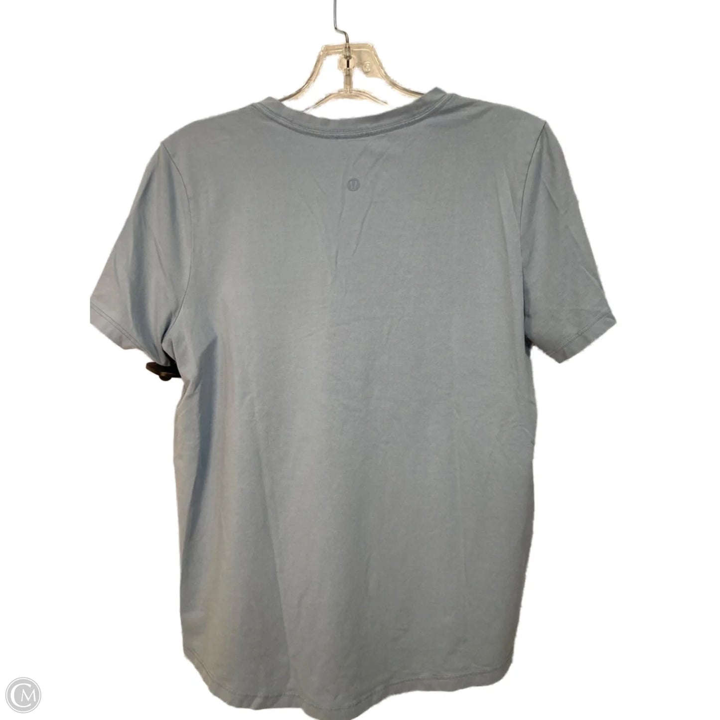 Athletic Top Short Sleeve By Lululemon In Blue, Size: L