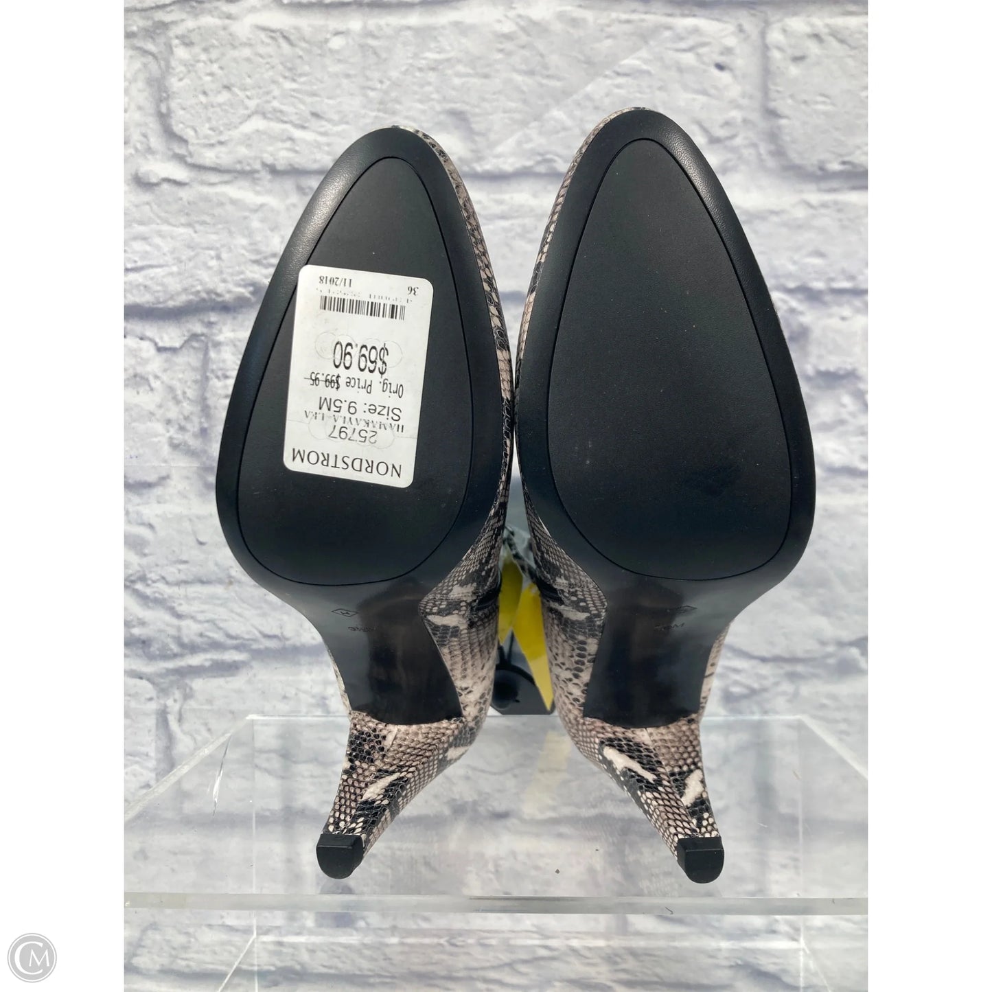 Boots Ankle Heels By Halogen In Snakeskin Print, Size: 9.5