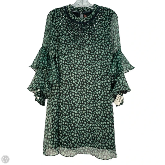 Dress Party Short By Anthropologie In Black & Green, Size: S
