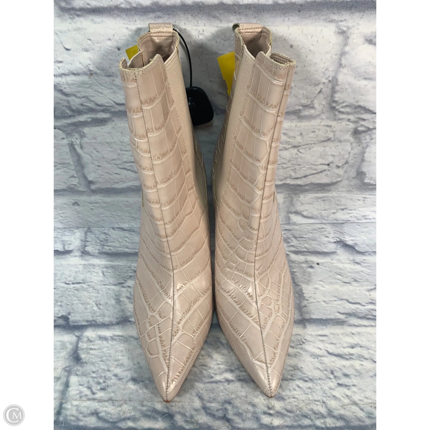 Boots Ankle Heels By Marc Fisher In Cream, Size: 8.5