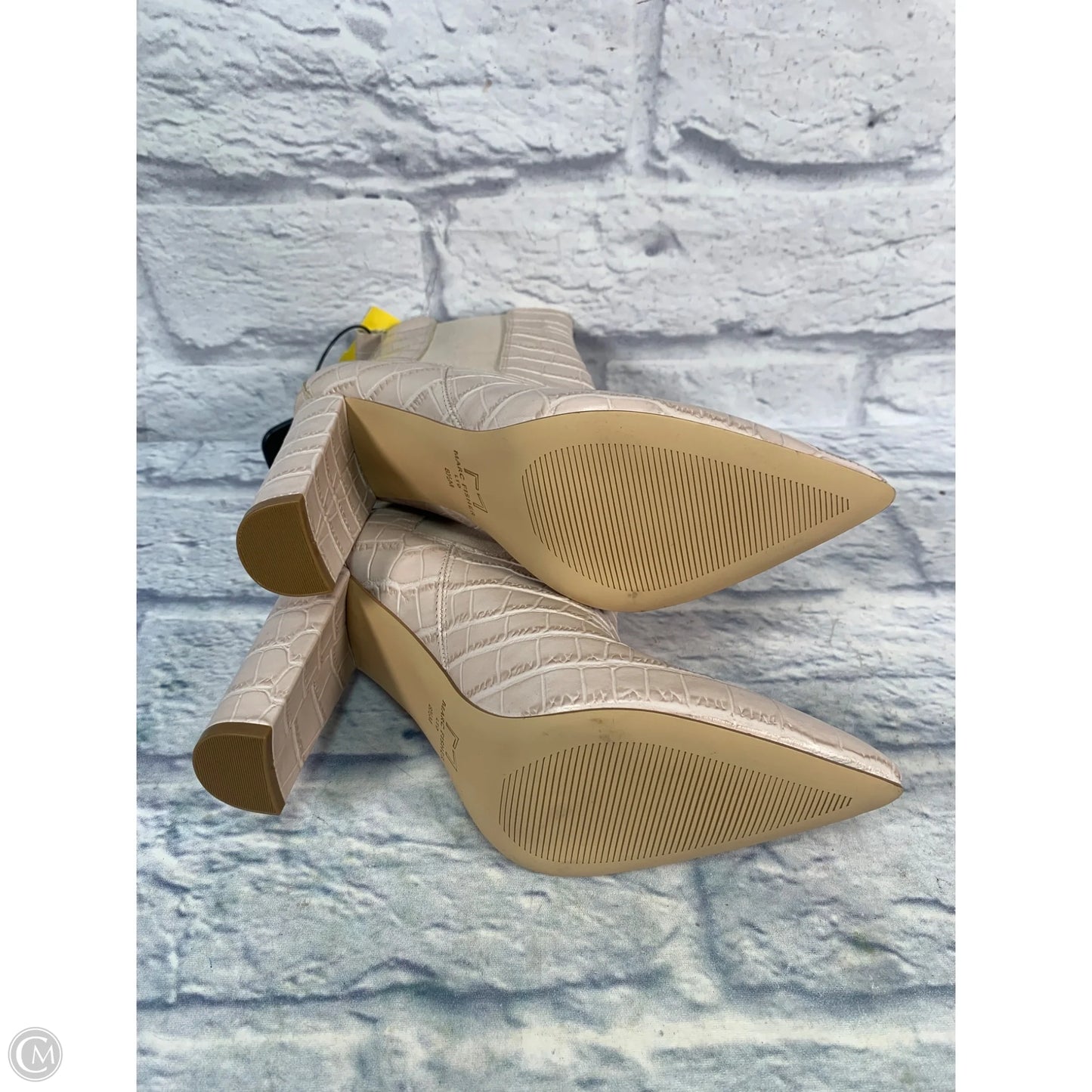 Boots Ankle Heels By Marc Fisher In Cream, Size: 8.5