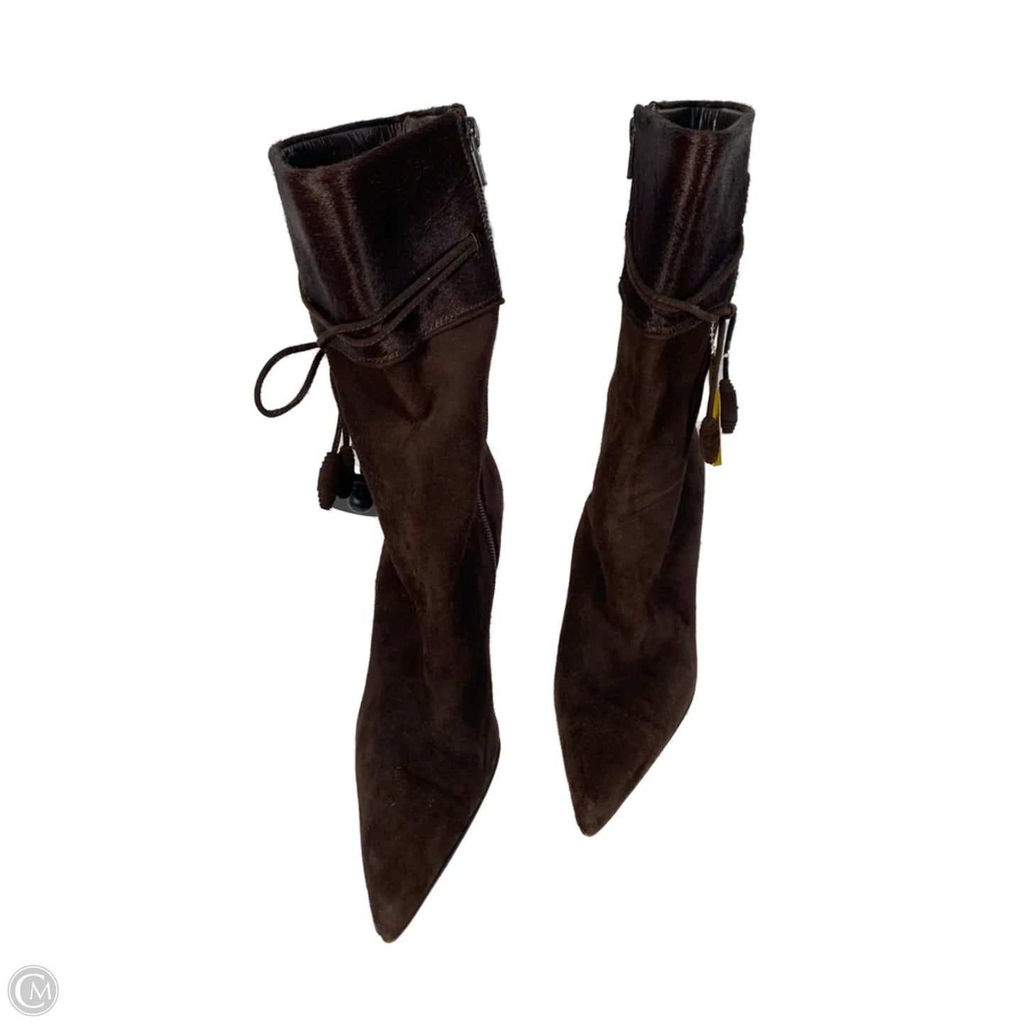 Boots Designer By Stuart Weitzman In Brown, Size: 6.5