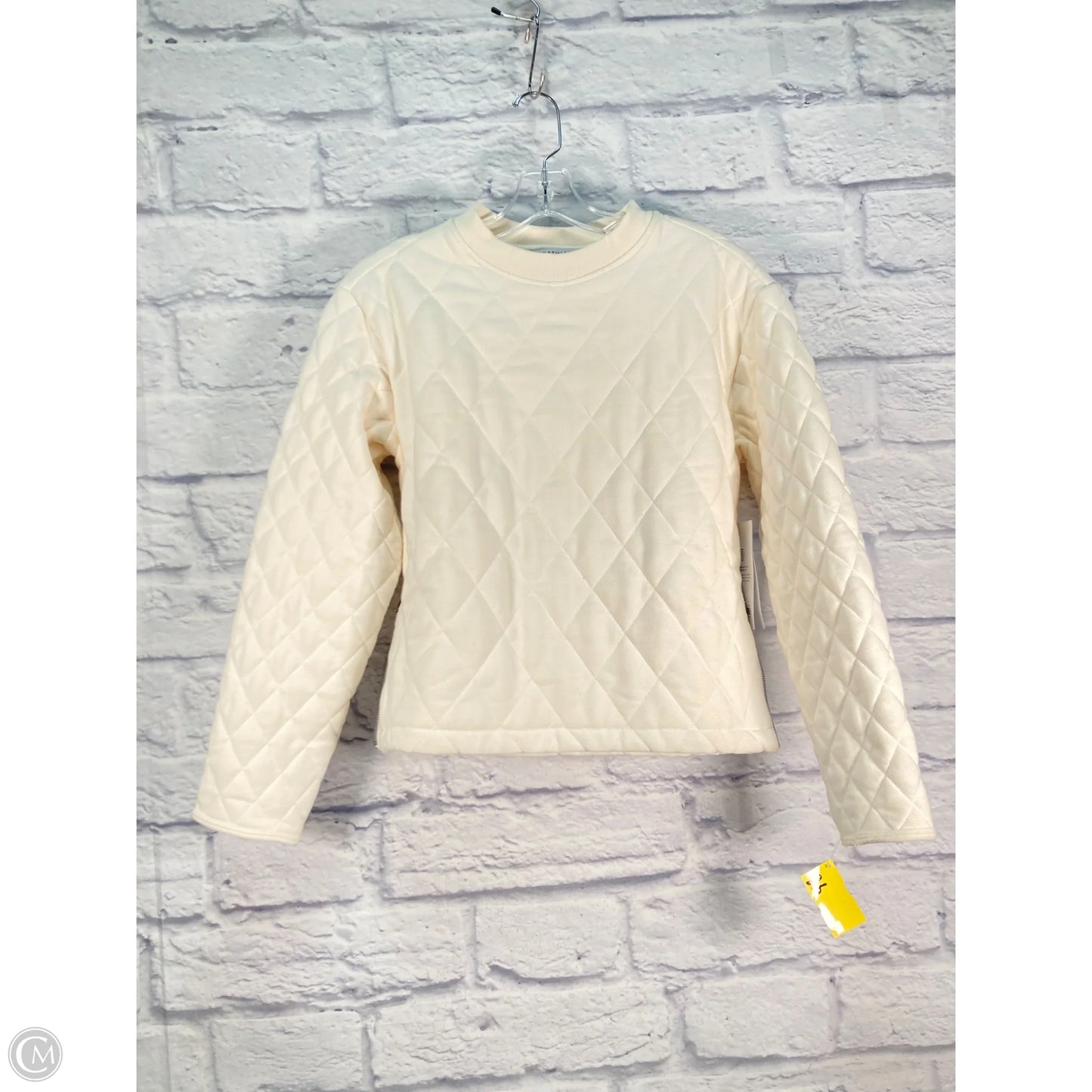 Sweatshirt Crewneck By Athleta In Cream, Size: Xxs