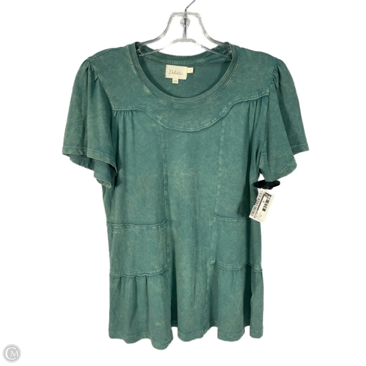 Top Short Sleeve By Deletta In Teal, Size: Xs