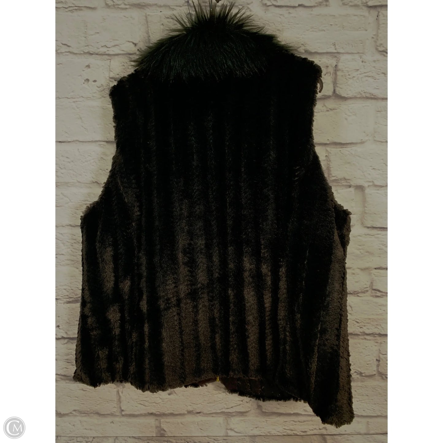 Vest Faux Fur & Sherpa By Marc New York In Black, Size: 2x