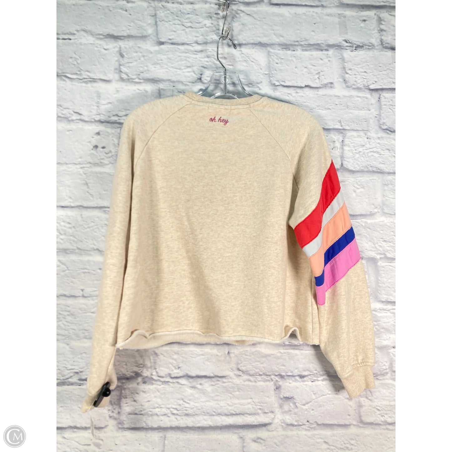 Sweatshirt Crewneck By Marine Layer In Blue & Cream, Size: S