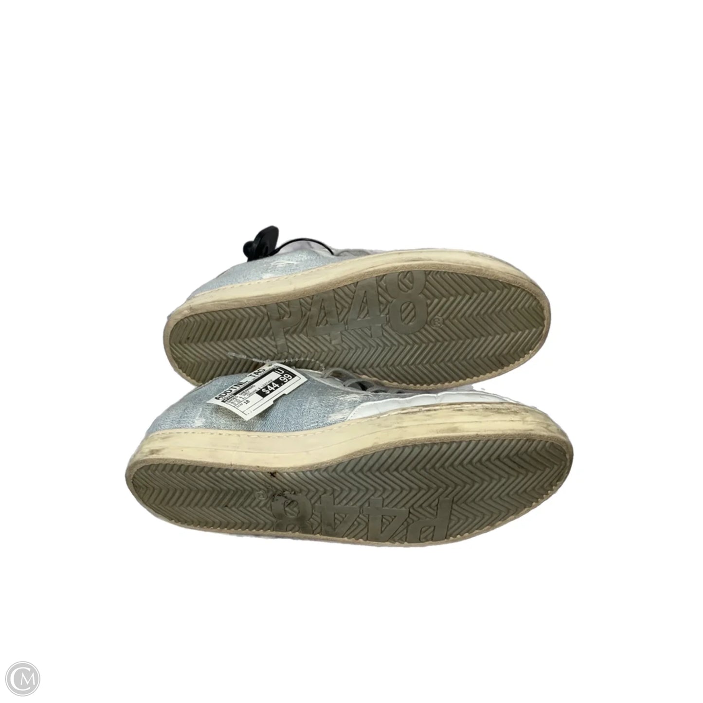 Shoes Sneakers By P448 In Blue & Grey, Size: 10