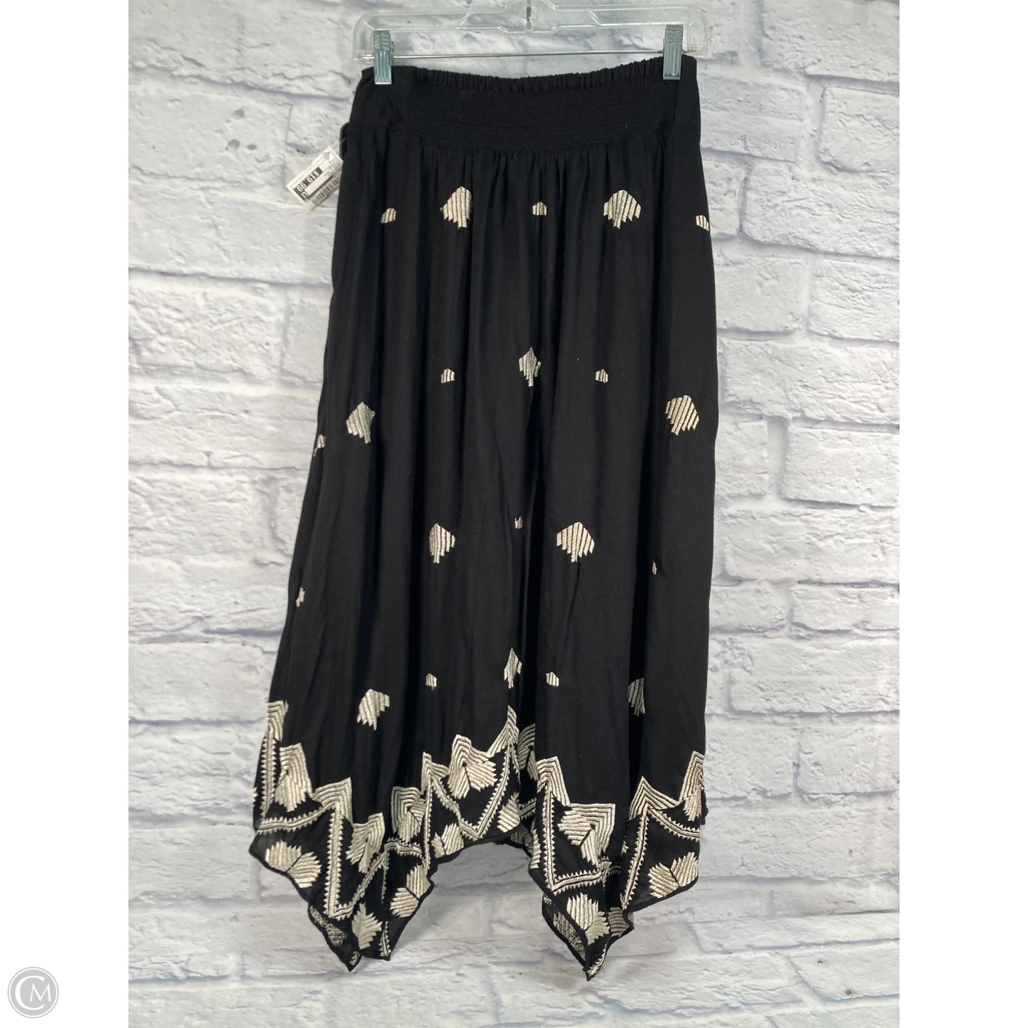 Skirt Midi By Floreat In Black & Cream, Size: 4