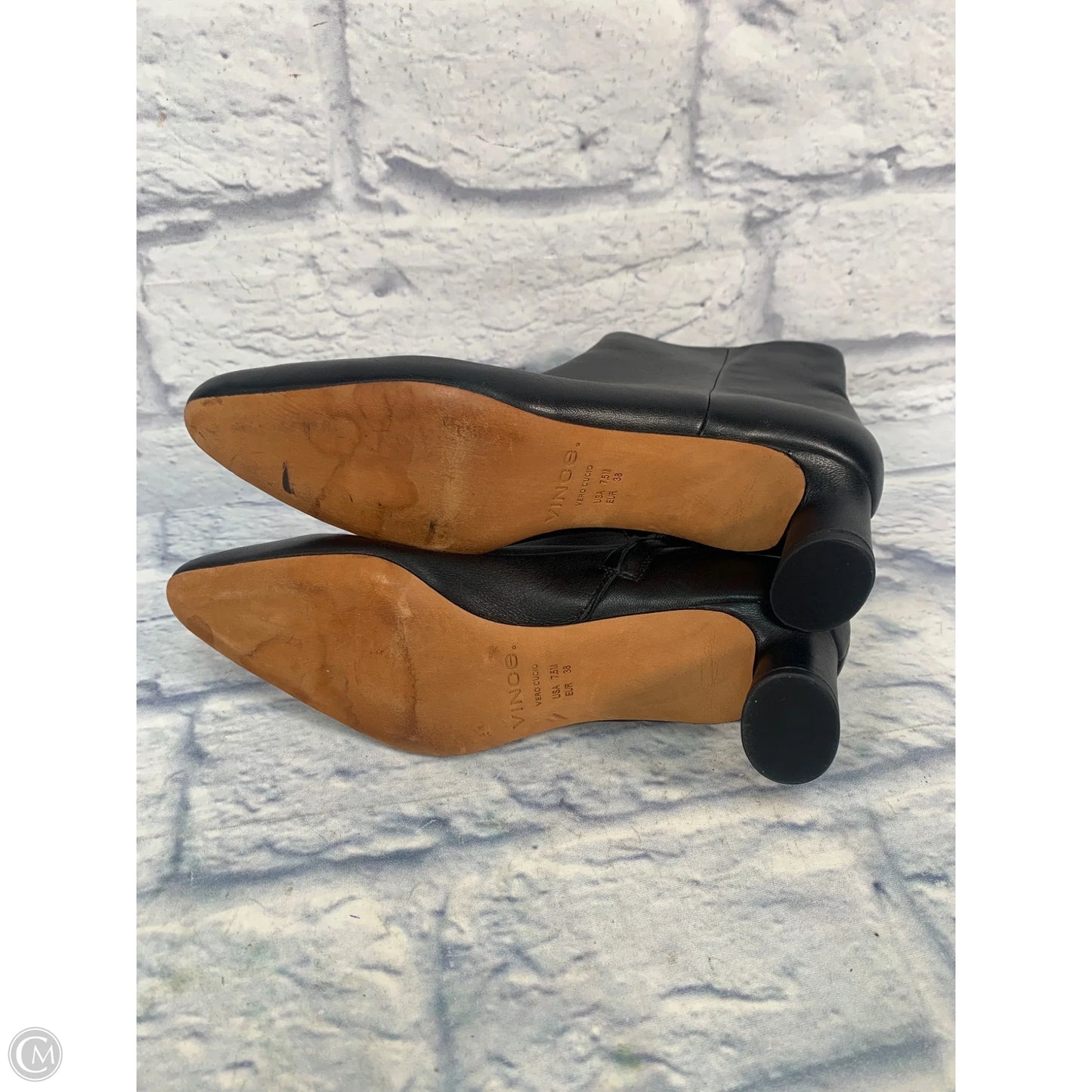 Boots Ankle Heels By Vince In Black, Size: 7.5