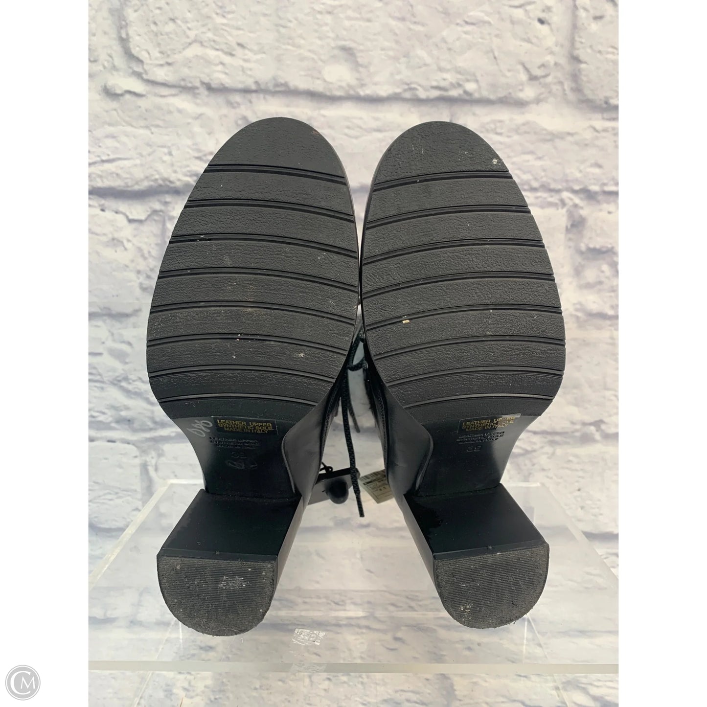 Boots Ankle Heels By Clothes Mentor In Black, Size: 8.5