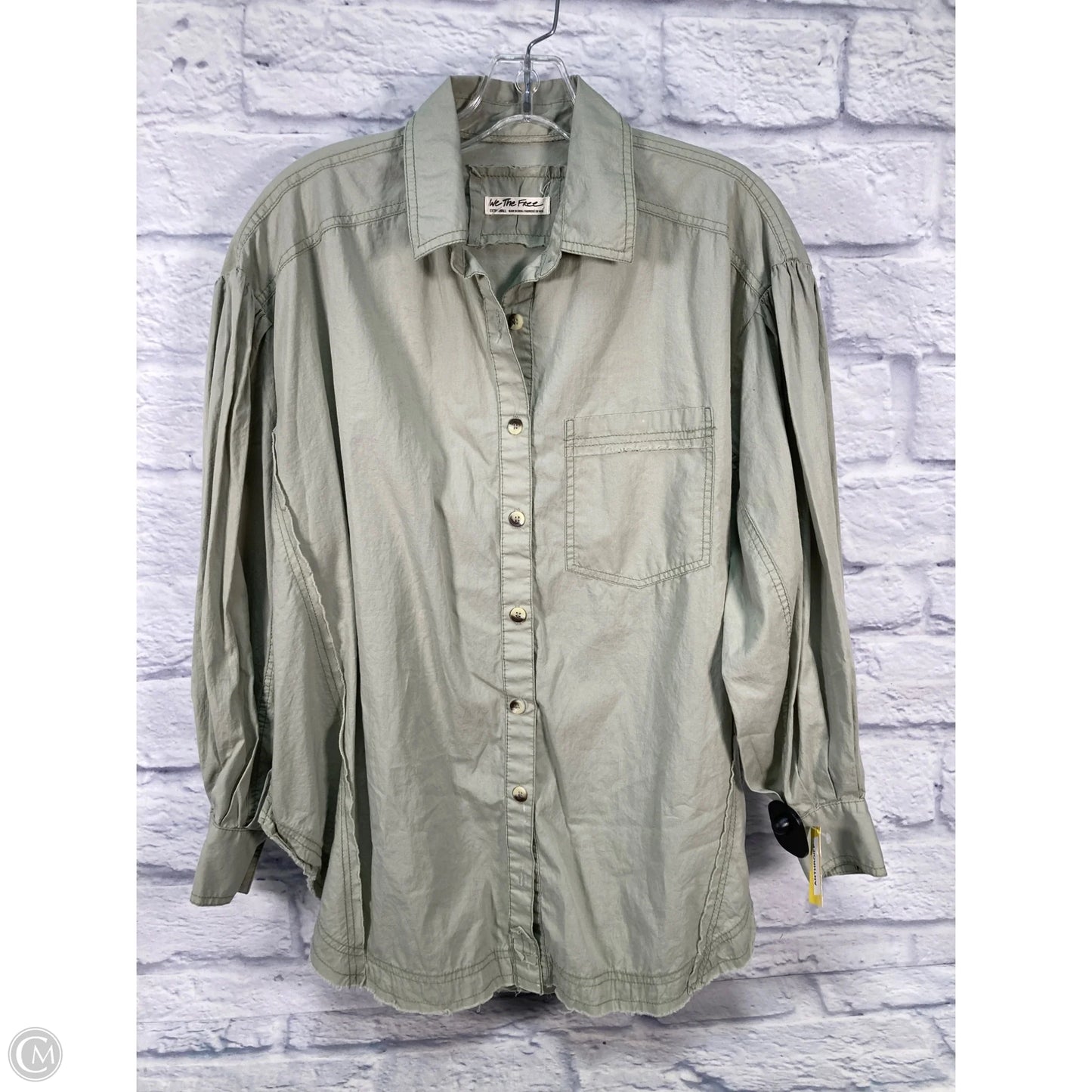 Top Long Sleeve By We The Free In Green, Size: Xs