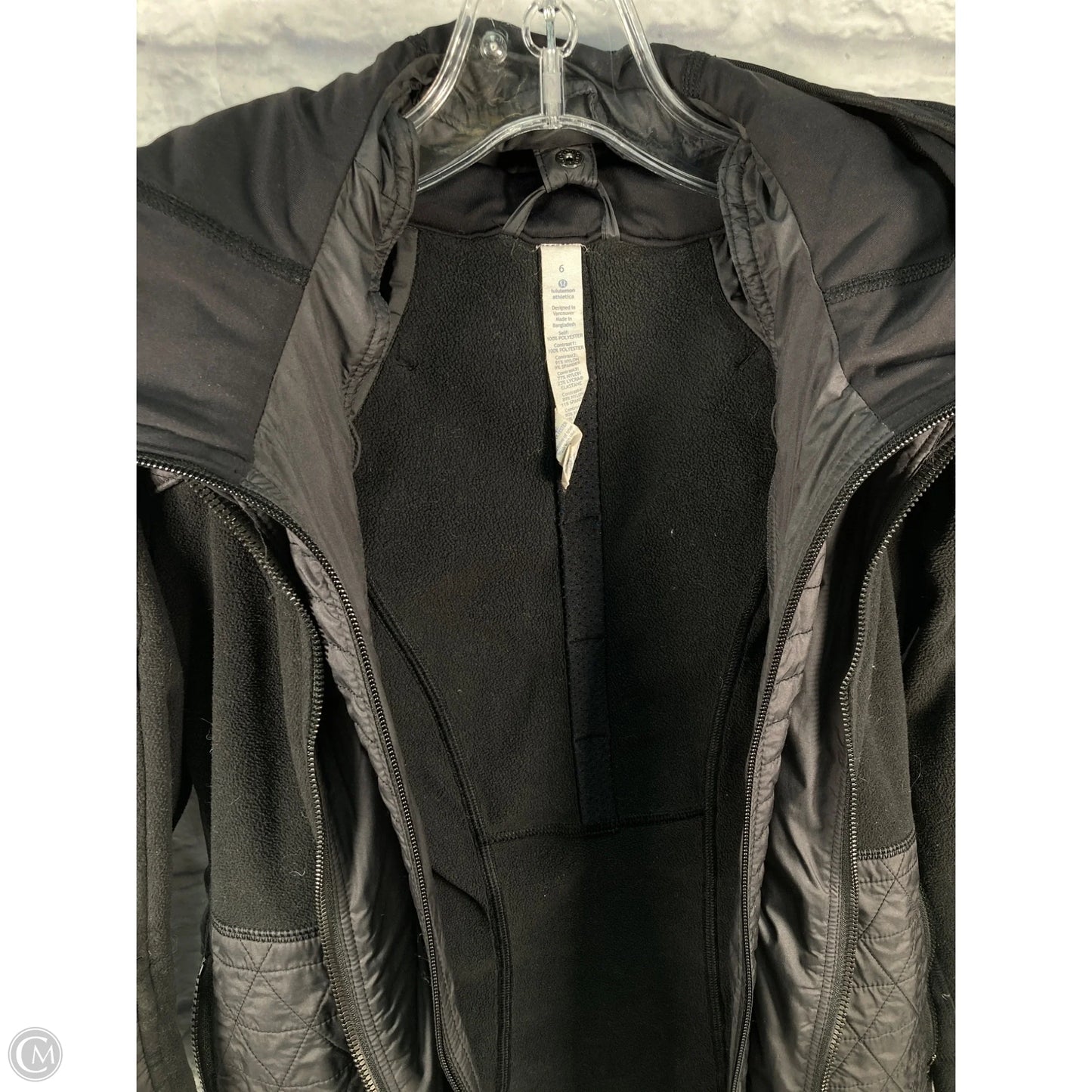 Athletic Jacket By Lululemon In Black, Size: S