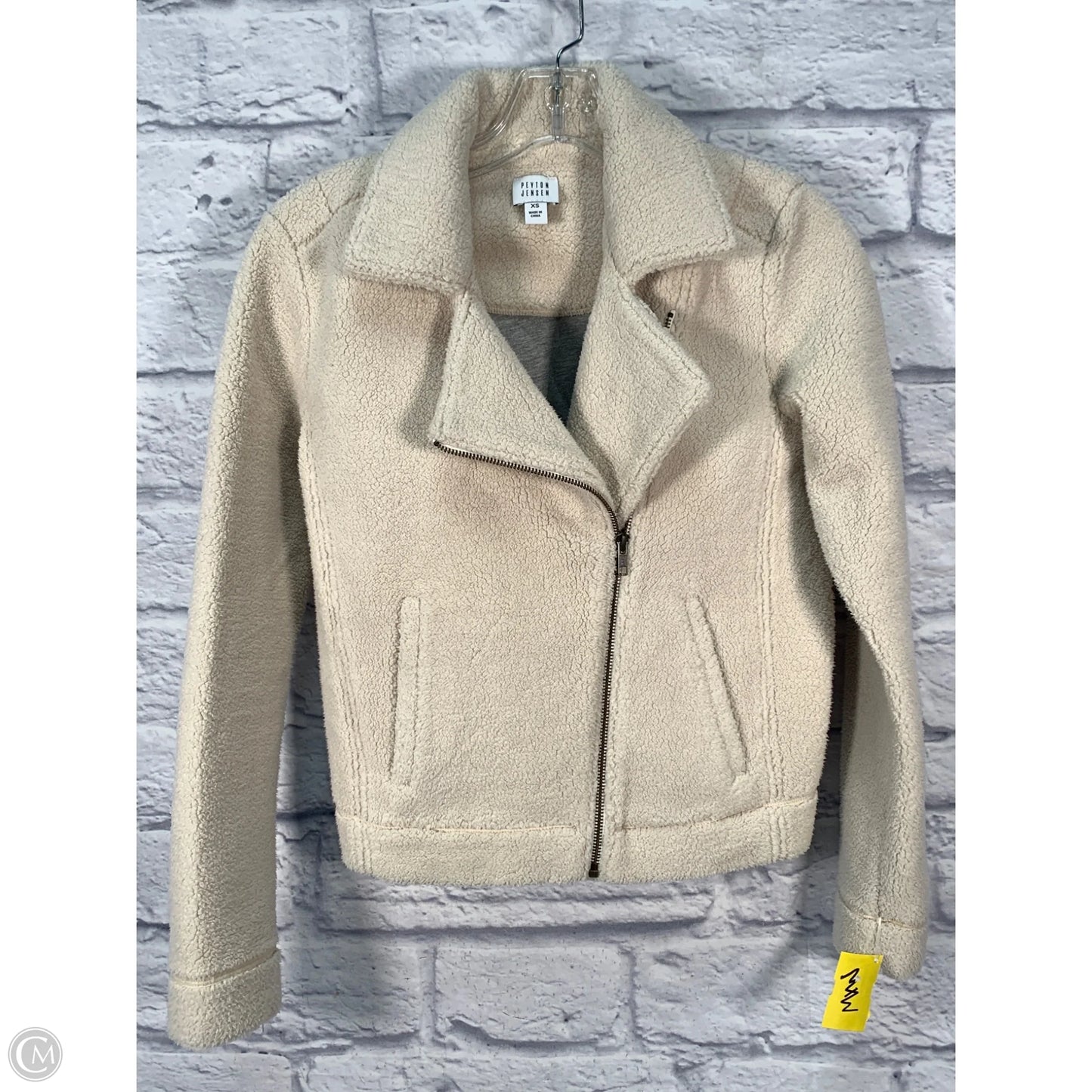 Jacket Faux Fur & Sherpa By Peyton Jensen In Cream, Size: Xs