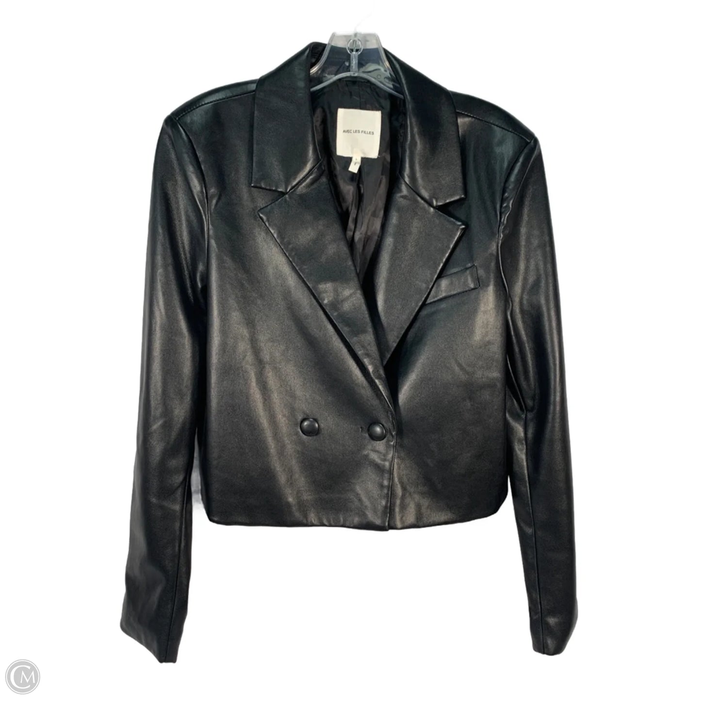 Jacket Moto By Avec Les Filles In Black, Size: L