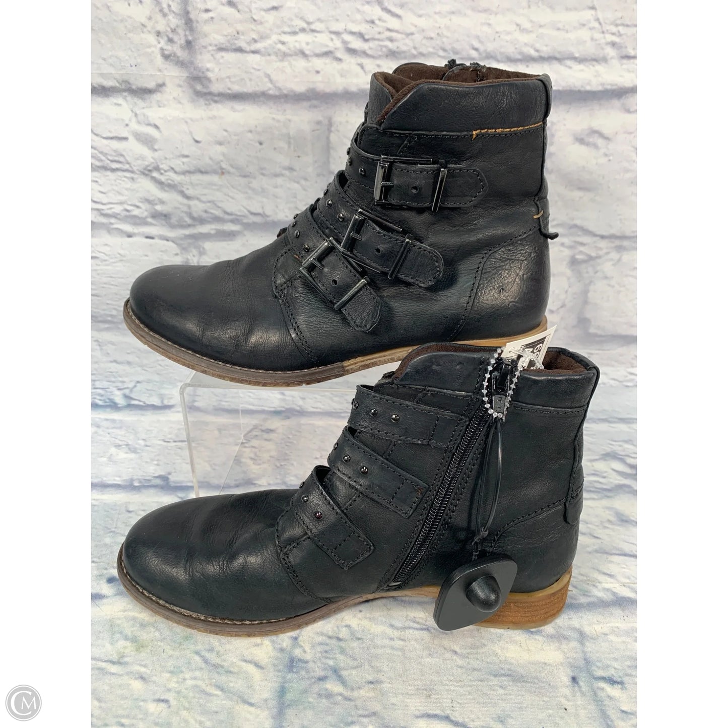 Boots Ankle Heels By Josef Seibel In Black, Size: 7.5