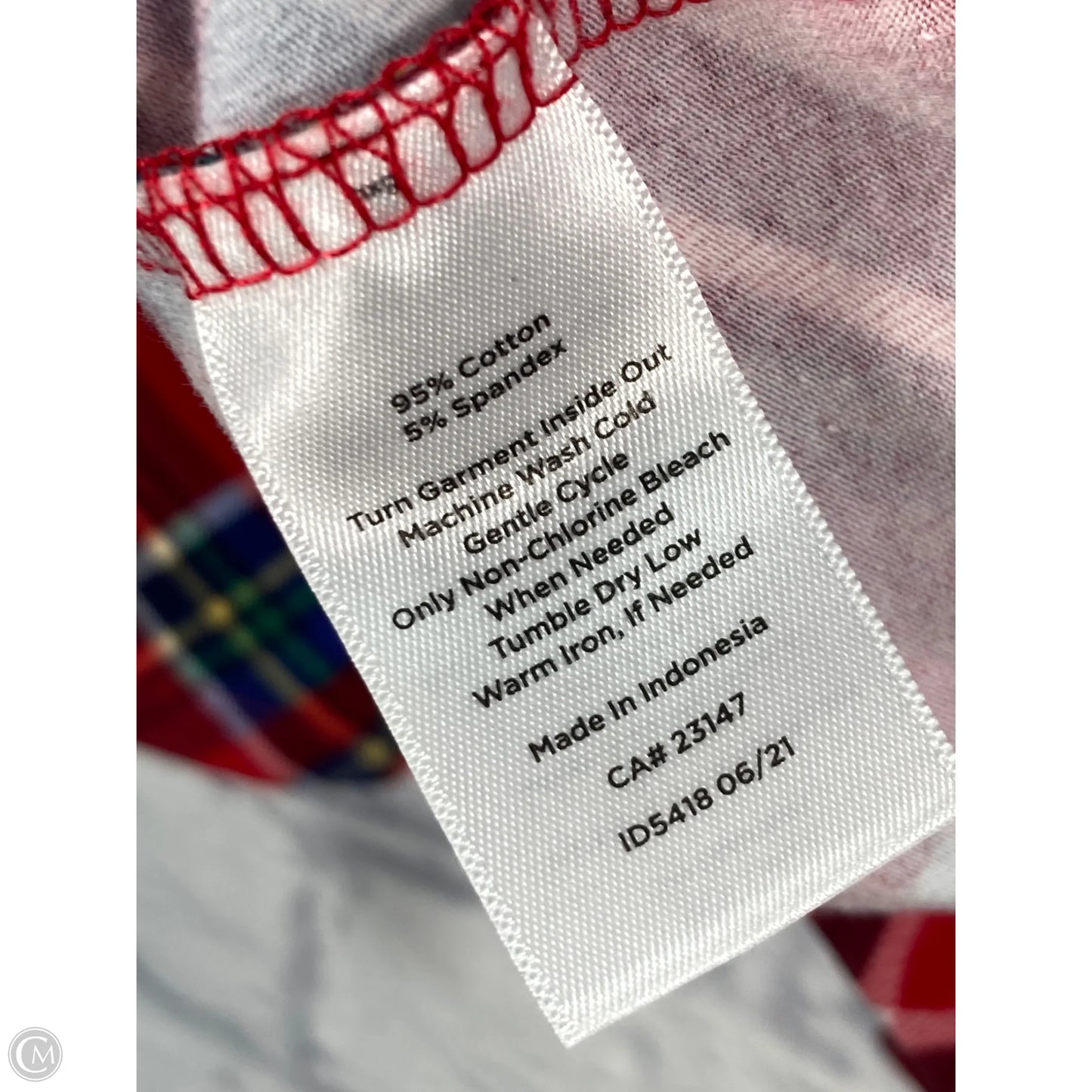 Top Long Sleeve Basic By Talbots In Blue & Red, Size: 2x