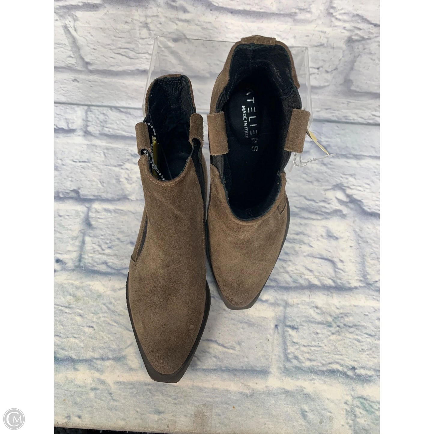 Boots Ankle Heels By Clothes Mentor In Brown, Size: 6