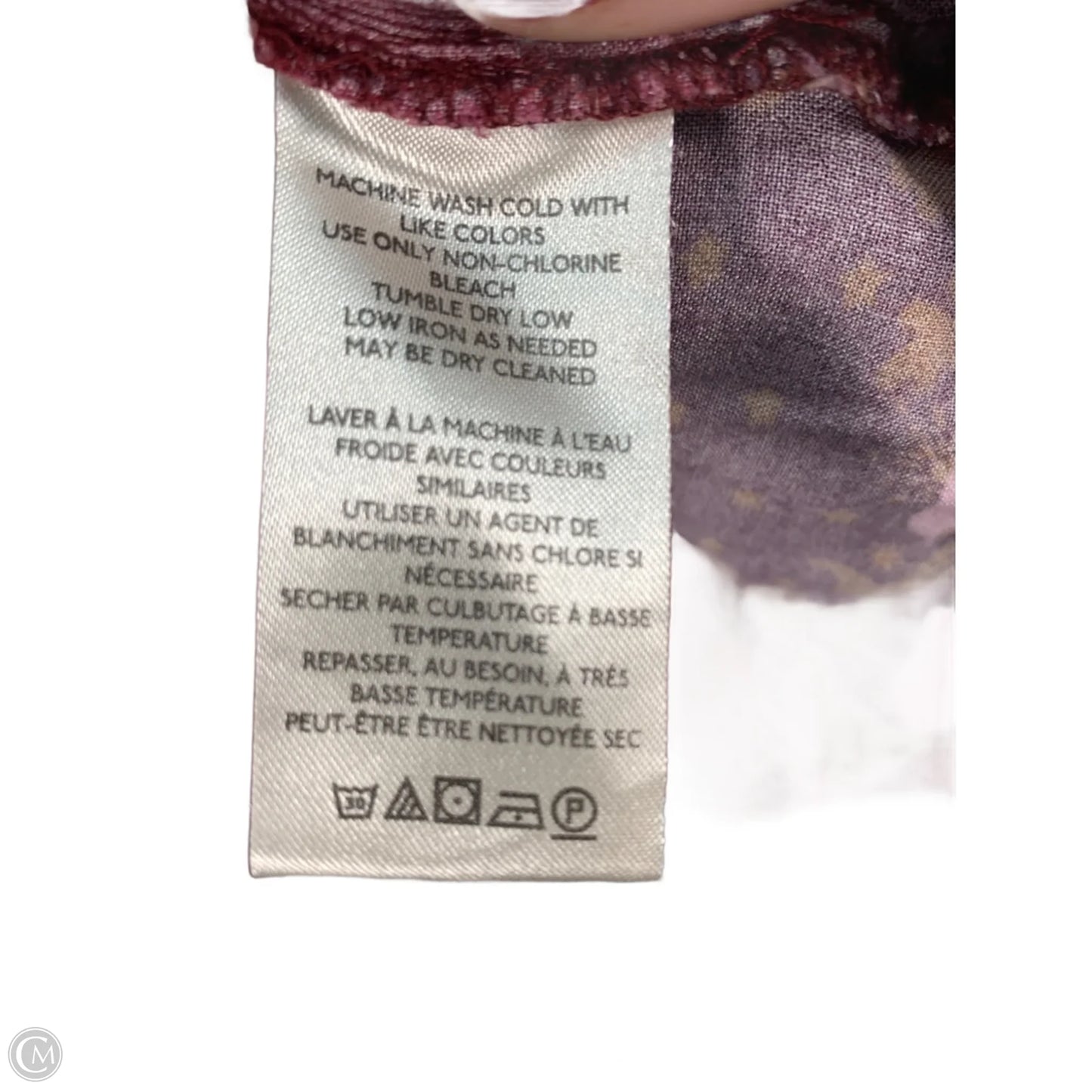 Top Long Sleeve By We The Free In Purple & Tan, Size: M