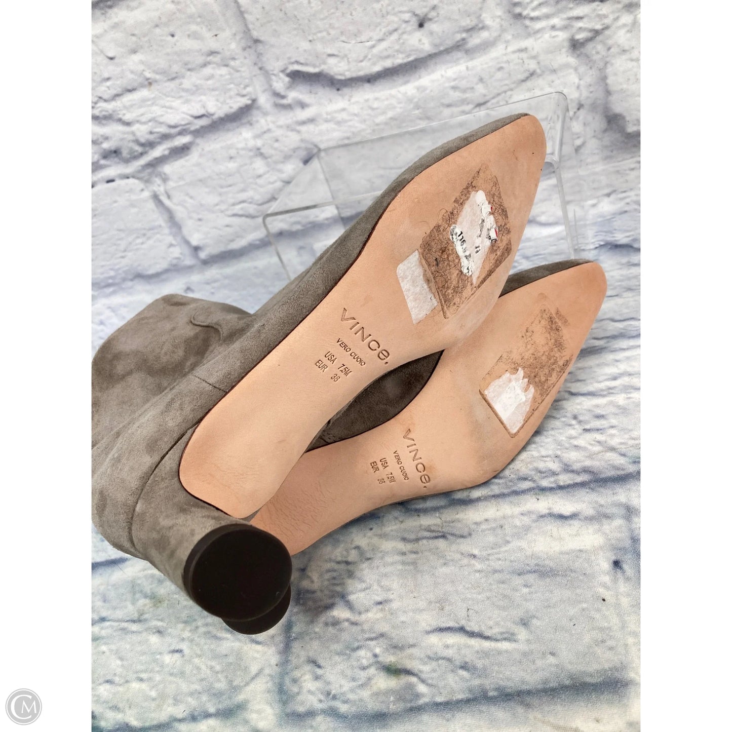 Boots Ankle Heels By Vince In Tan, Size: 7.5