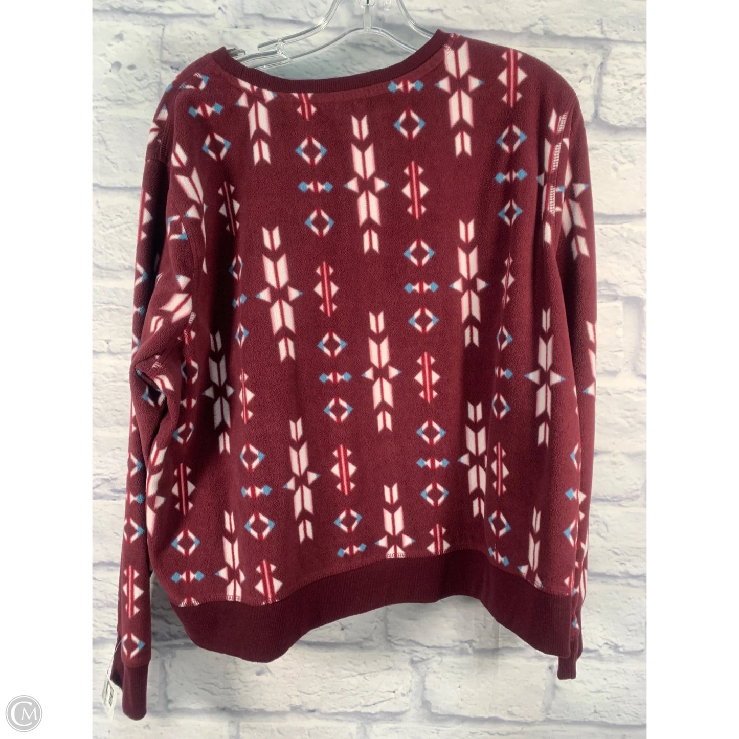 Sweatshirt Crewneck By Eddie Bauer In Maroon, Size: 2x