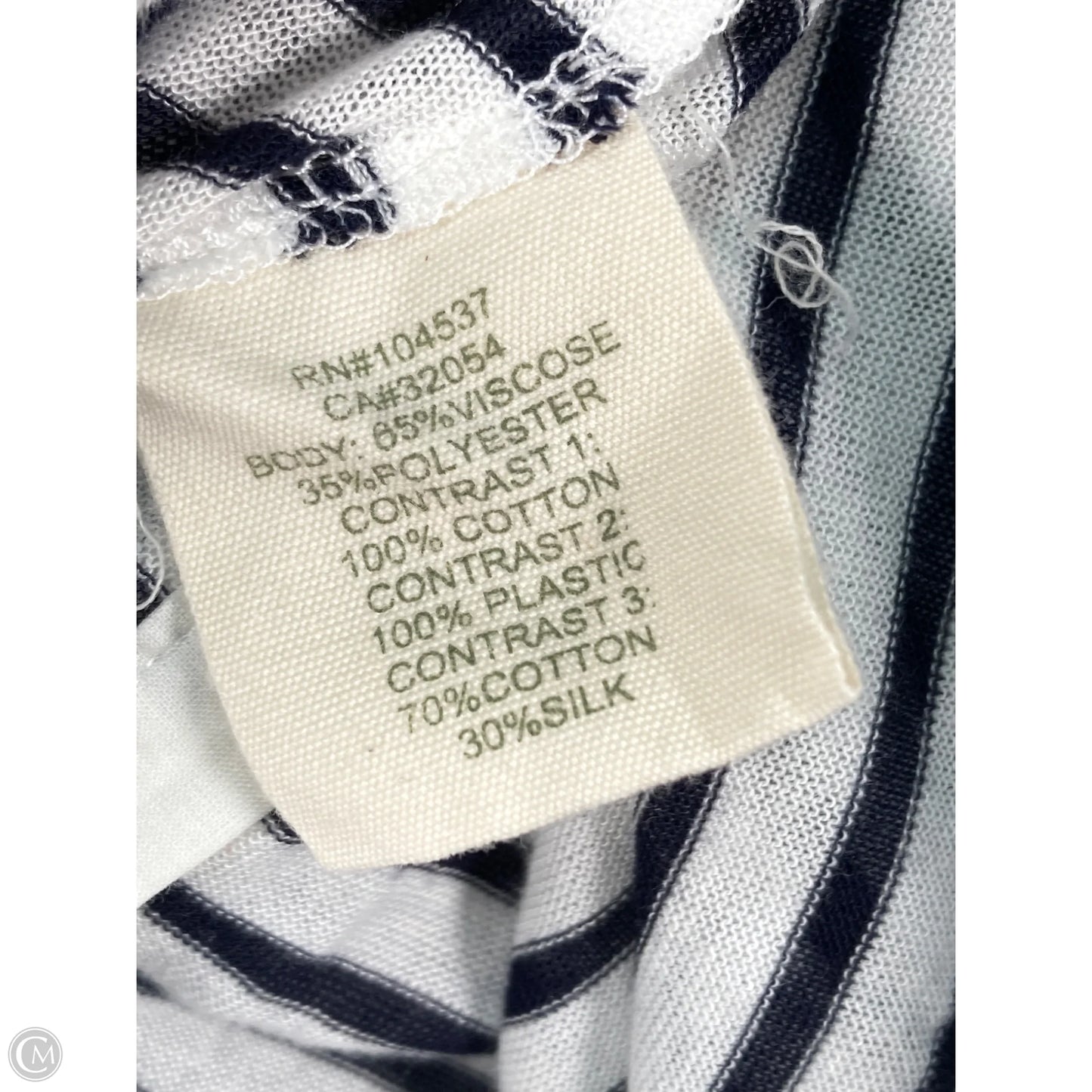 Top Long Sleeve By Tiny In Blue & White, Size: Xs