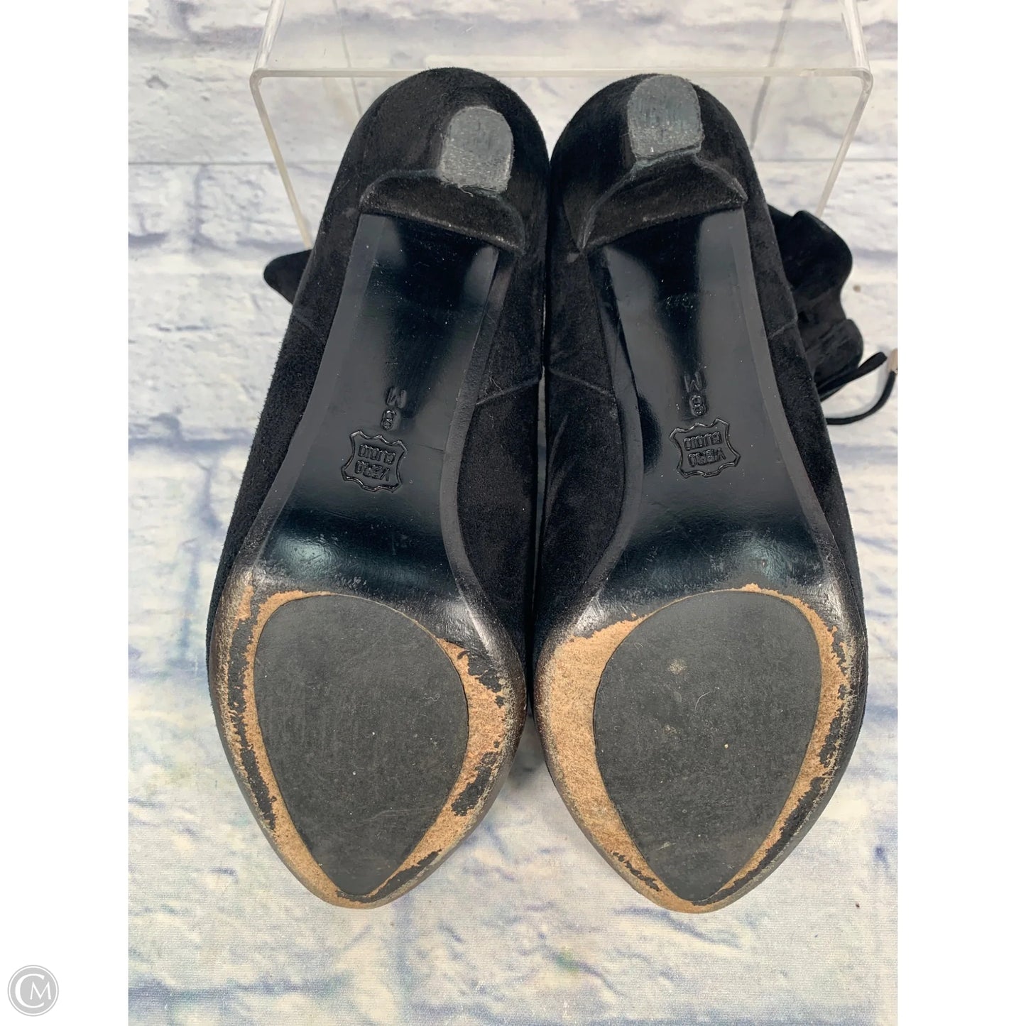 Boots Ankle Heels By Vaneli In Black, Size: 8