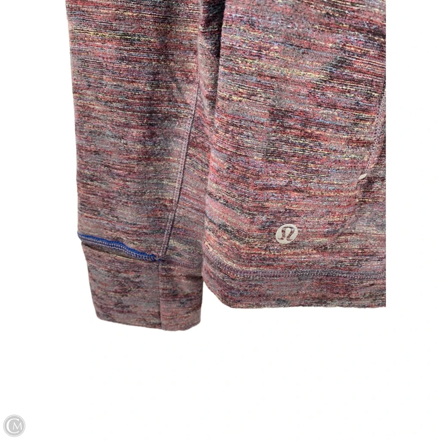 Athletic Top Long Sleeve Collar By Lululemon In Purple, Size: S