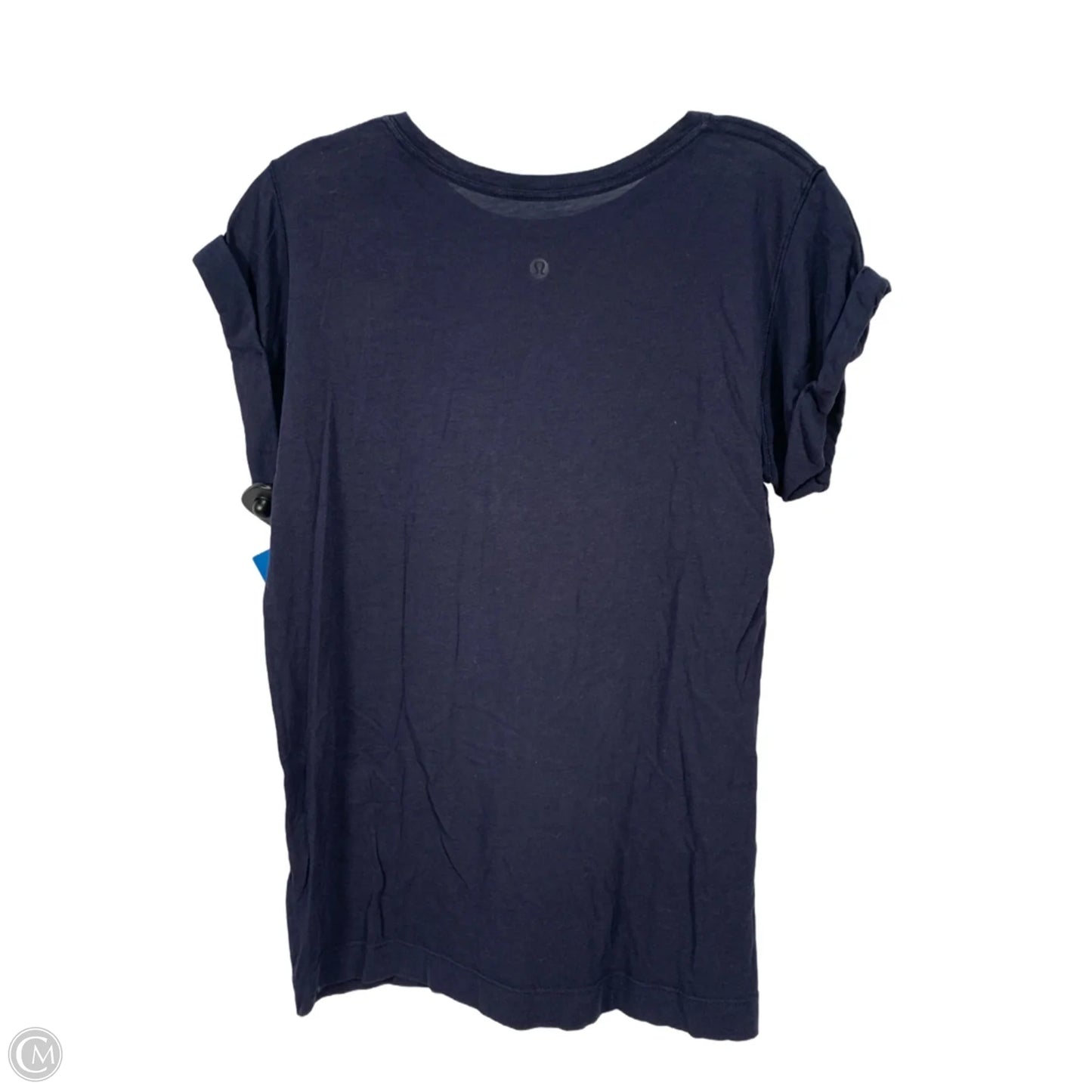 Athletic Top Short Sleeve By Lululemon In Navy, Size: S