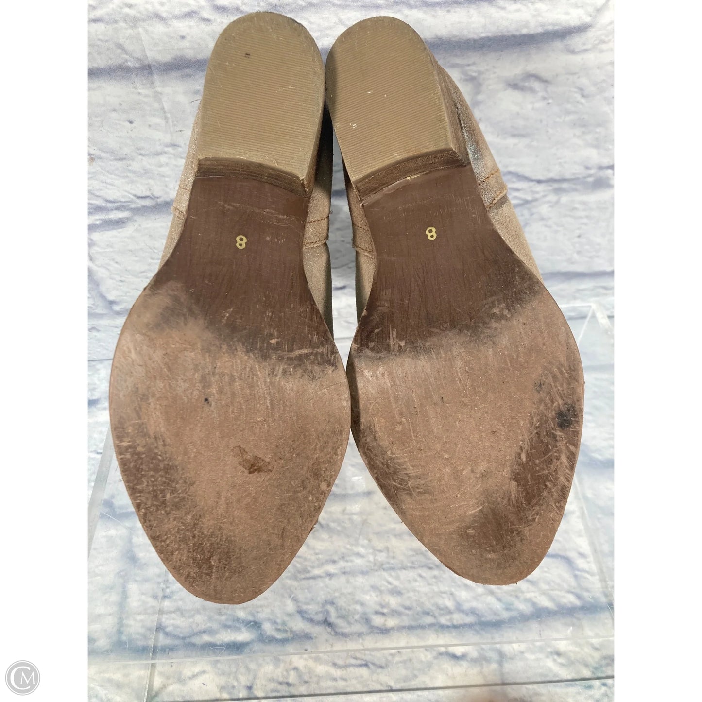 Boots Ankle Flats By Diba In Gold & Tan, Size: 8