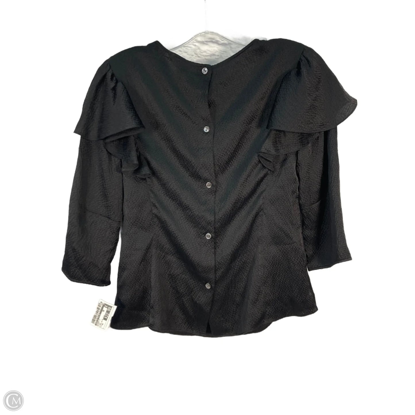 Blouse Long Sleeve By Rebecca Taylor In Black, Size: Xs