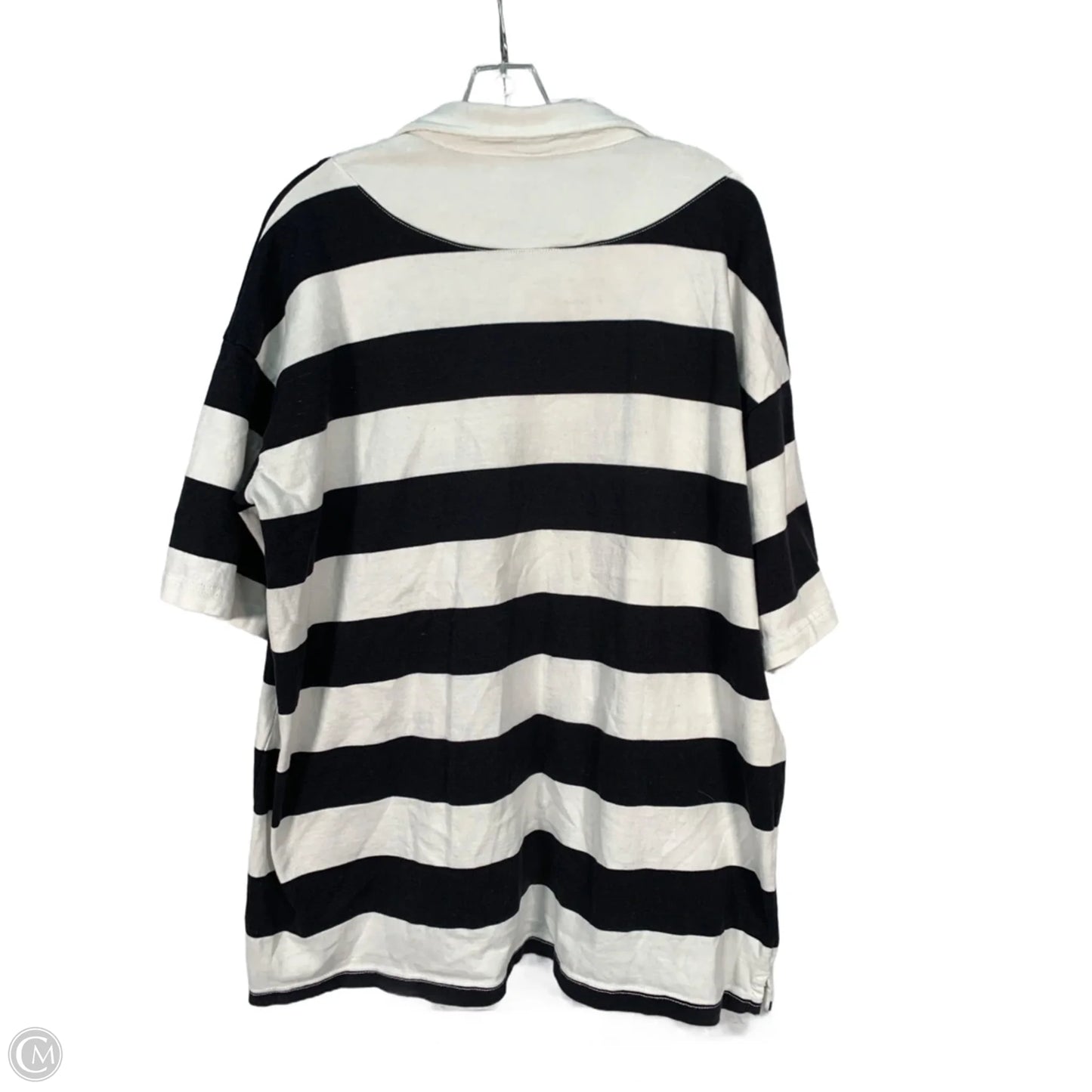 Tunic Short Sleeve By Daily Practice By Anthropologie In Black & White, Size: S