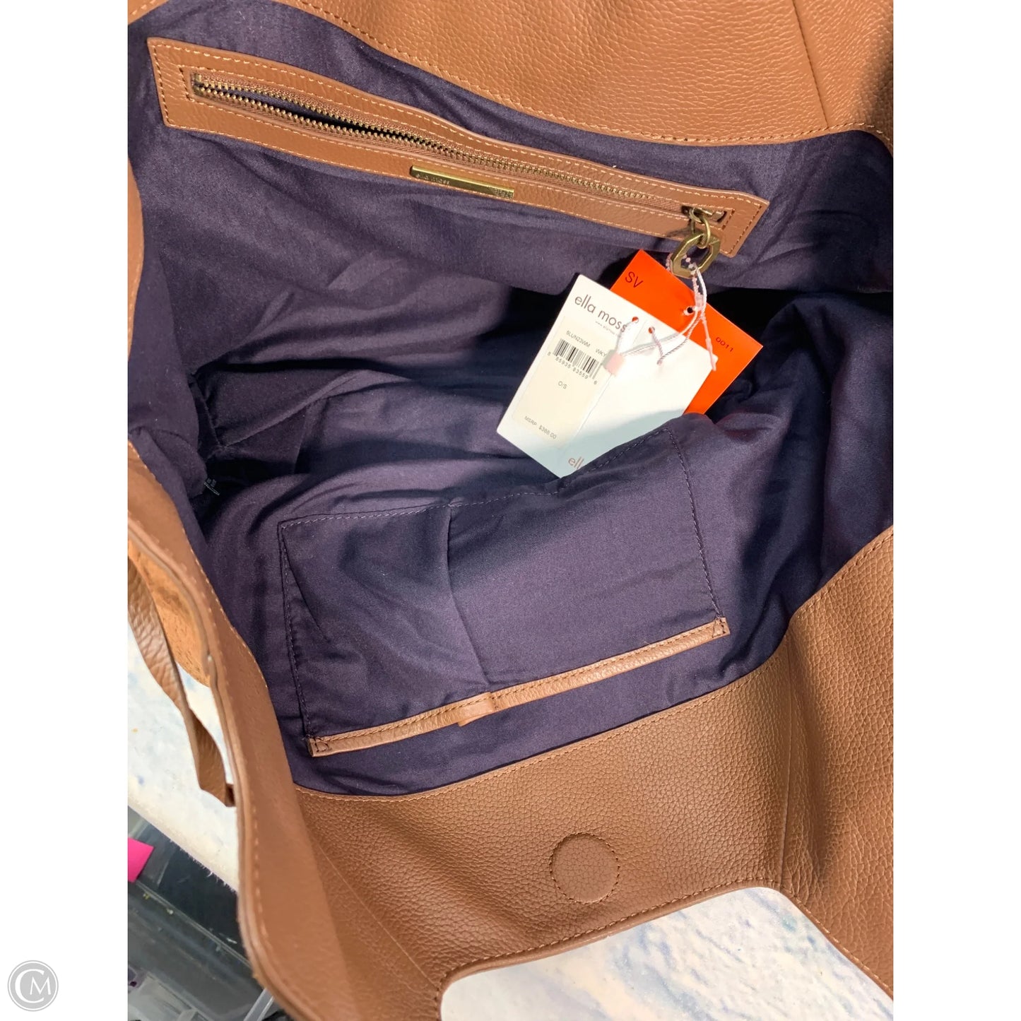 Tote Leather By Ella Moss, Size: Large