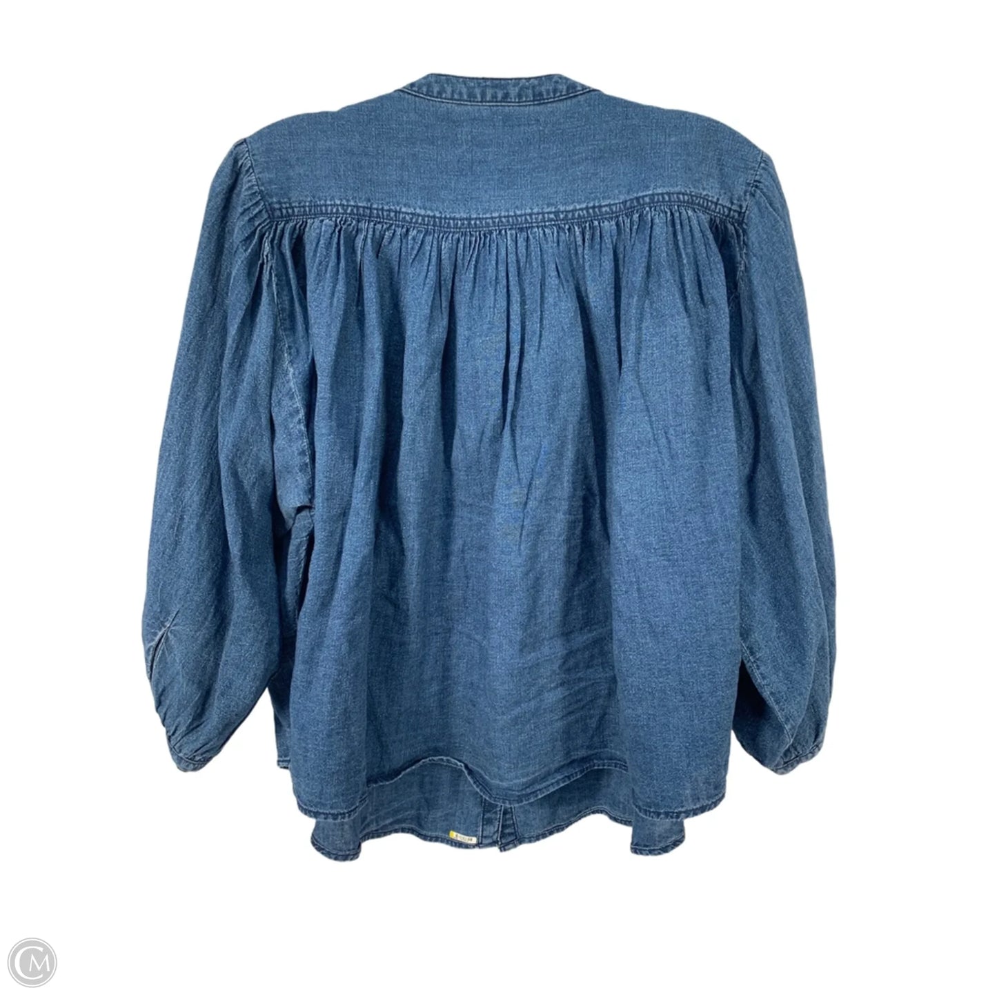 Top Long Sleeve By Madewell In Blue, Size: L