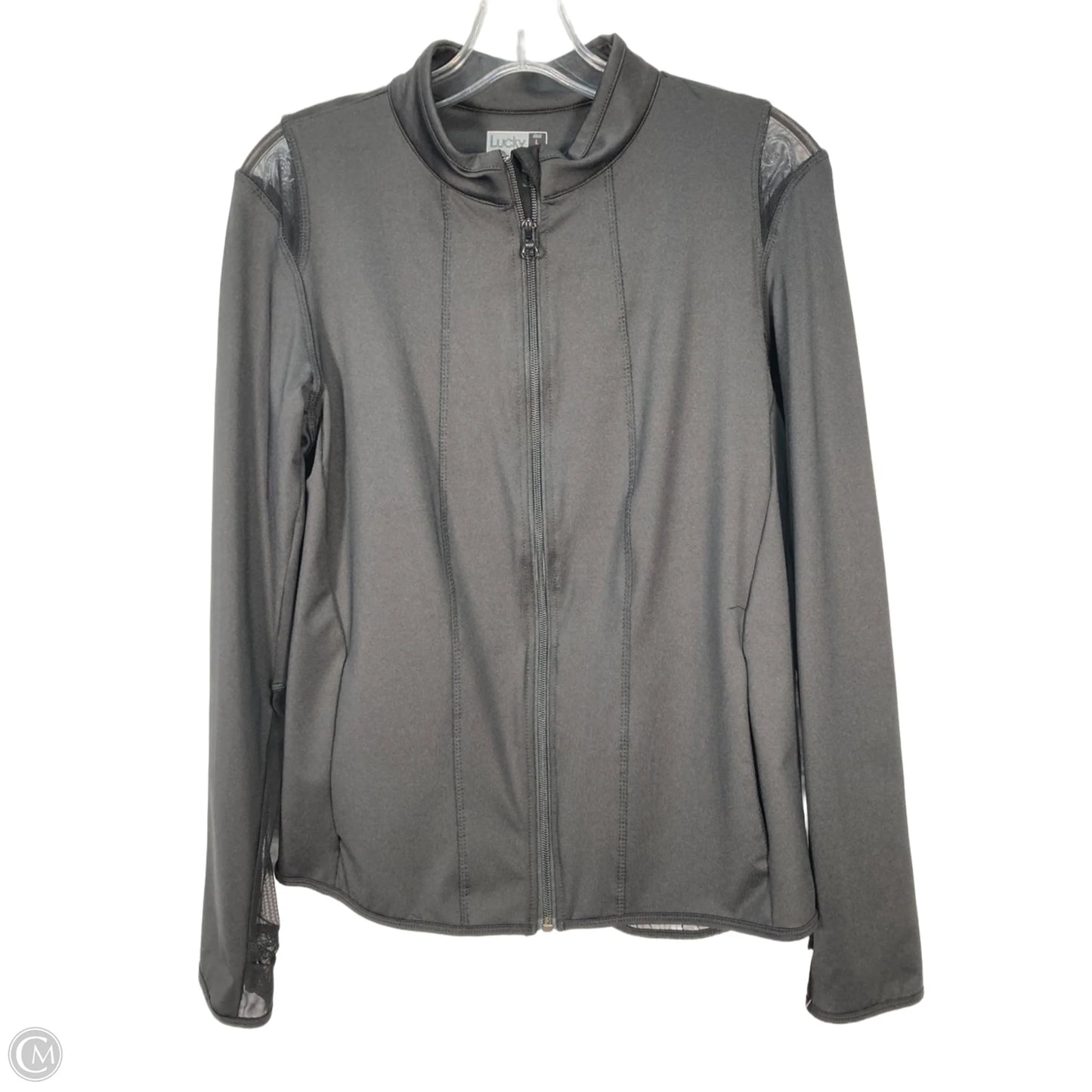 Athletic Jacket By Clothes Mentor In Black, Size: L